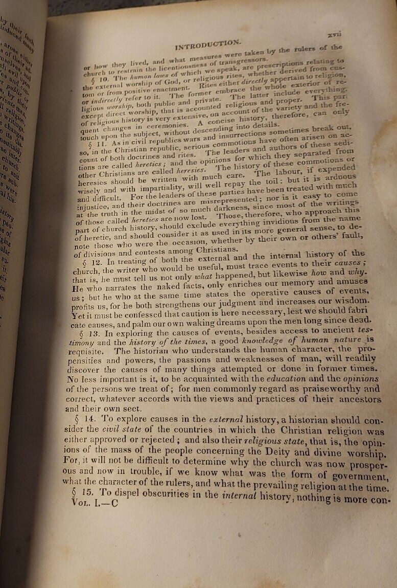HC 1858 (RARE)-MOSHEIM’s ECCLESIASTICAL HISTORY-John Lawrence Von Mosheim Vol.1