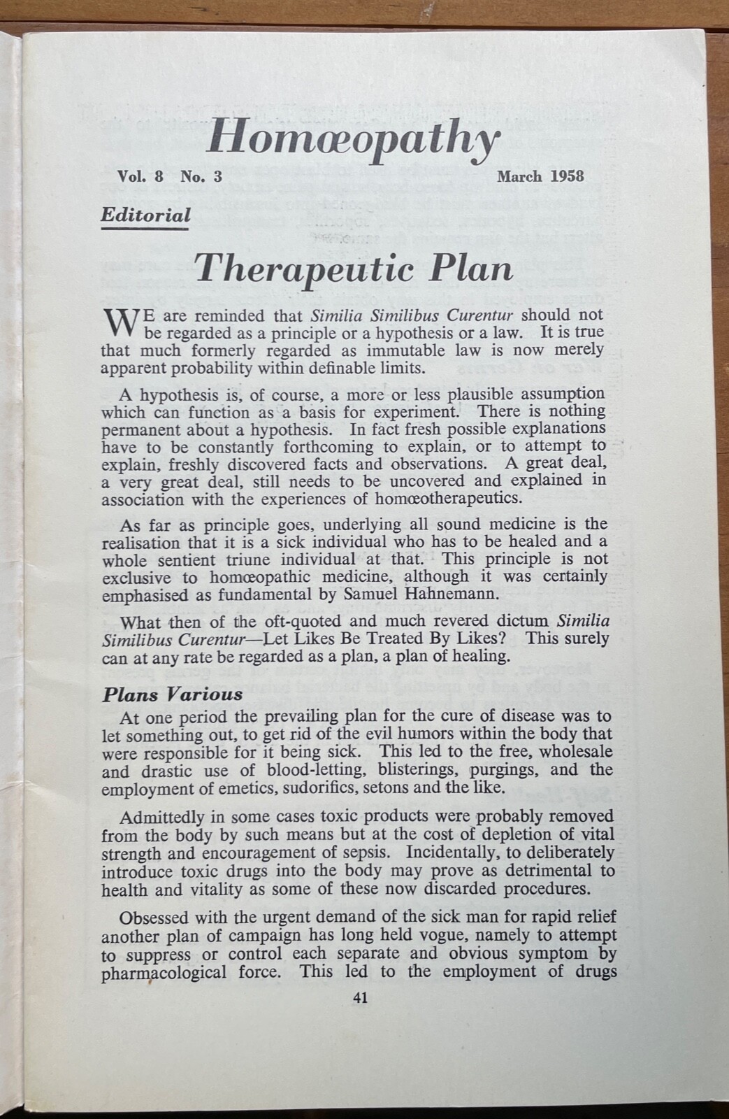 HOMOEOPATHY: BRITISH HOMOEOPATHIC ASSN – ALTERNATIVE NATURAL MEDICINE, June 1958