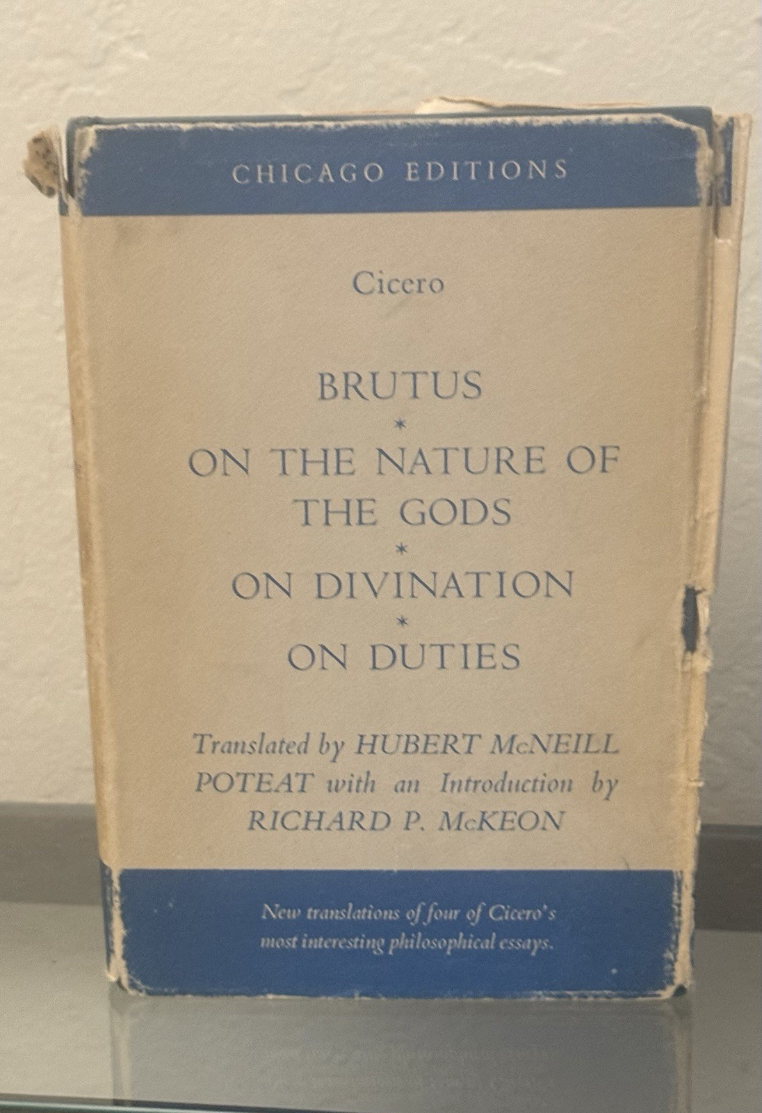 Cicero Brutus Nature Gods Divination Duties 1950 Chicago HC/DJ vg+/NM