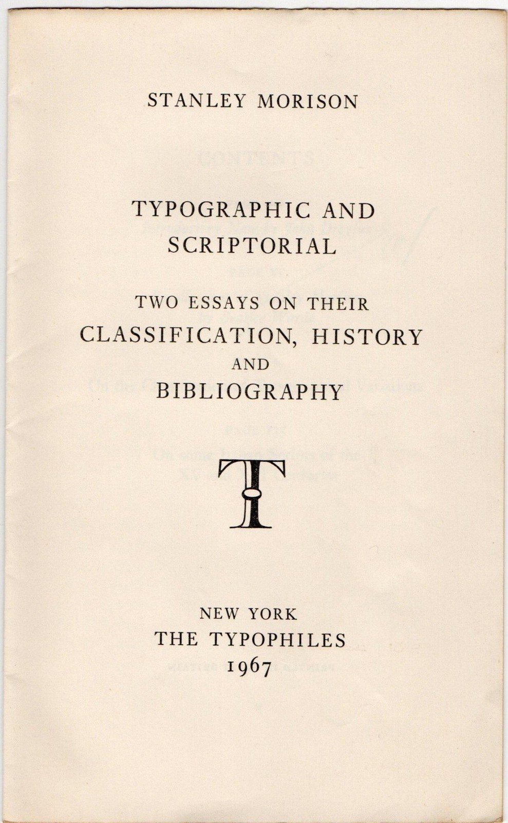 Stanley Morison | John / SPECIAL PRESS PROOF COPY ALS LETTER FORMS 3 #299391