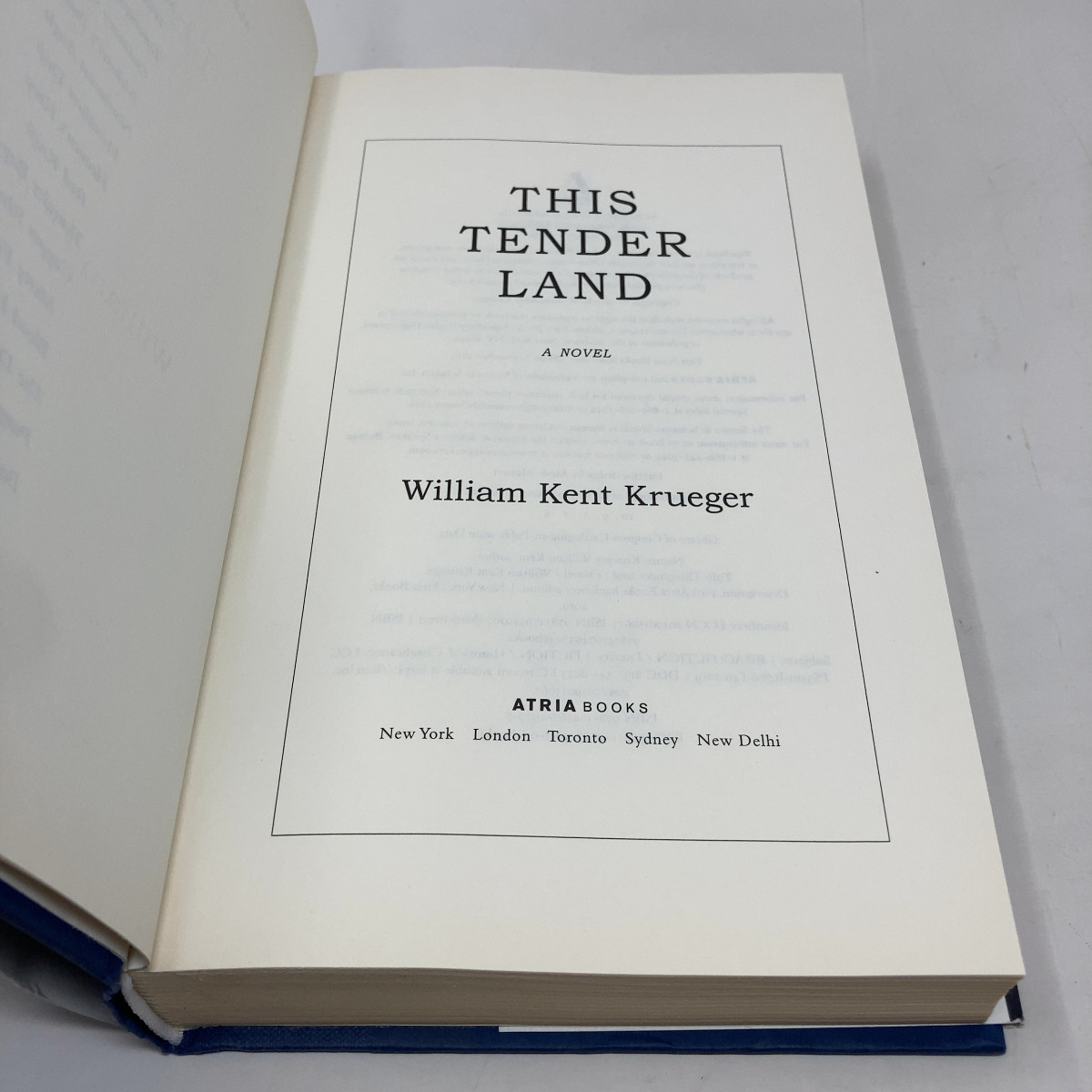 This Tender Land by William Kent Krueger HC First/Later Edition Like New 2019