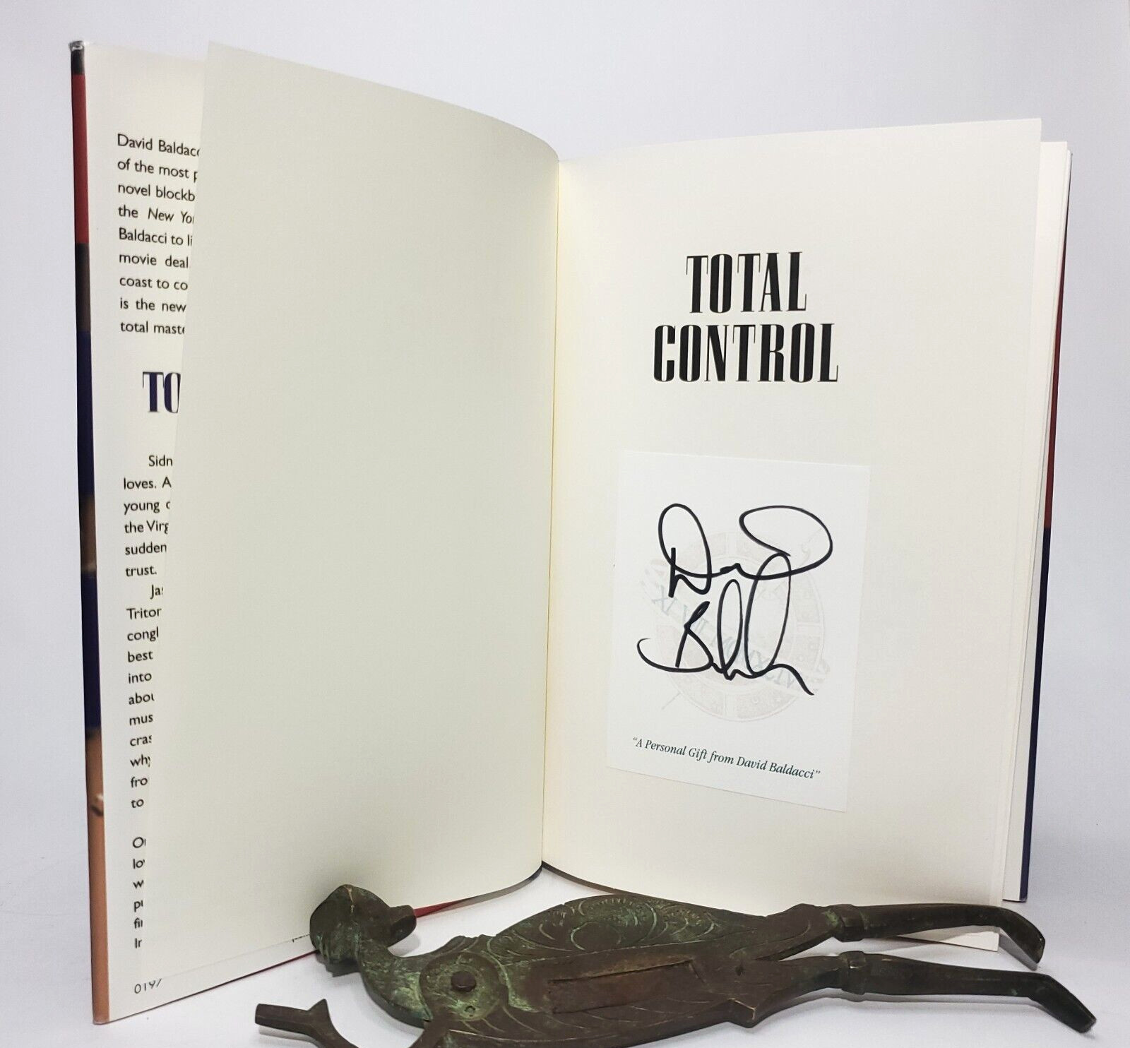 TOTAL CONTROL David Baldacci 1997 SIGNED First Edition First Printing HC$DJ