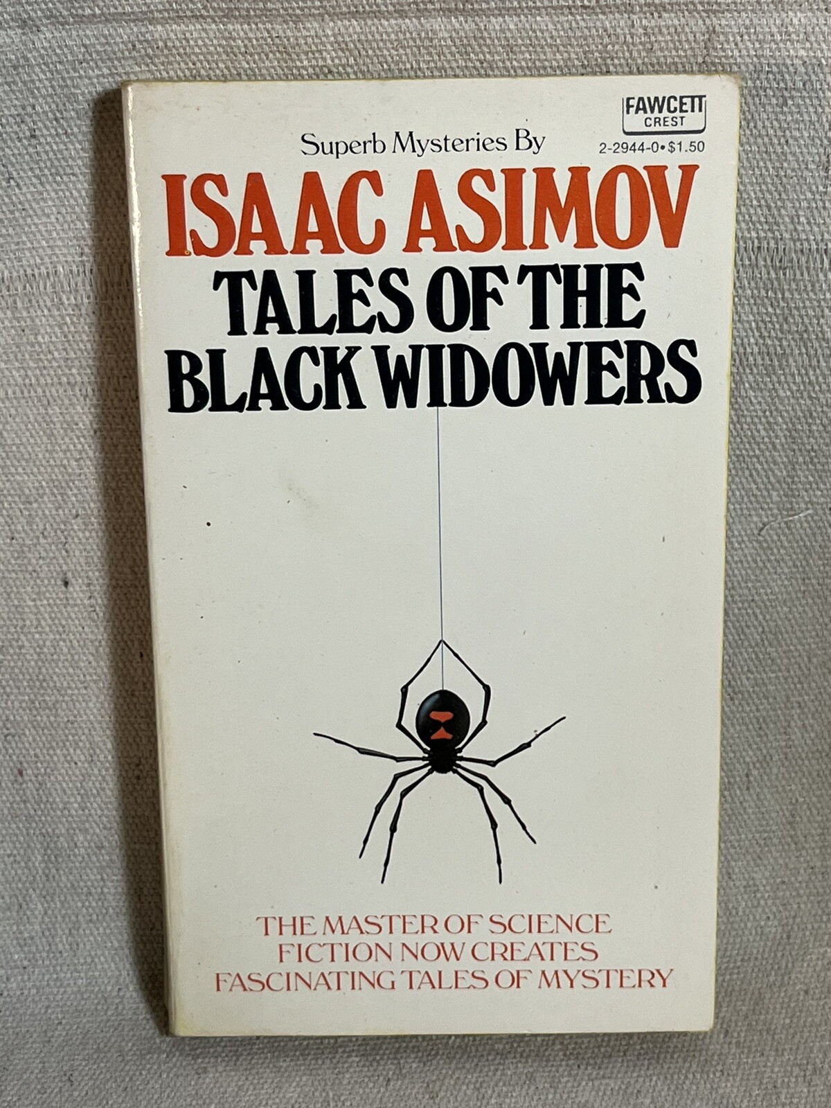 Tales Of The Black Widower Isaac Asimov Horror Mystery 1974 Fawcett V6149