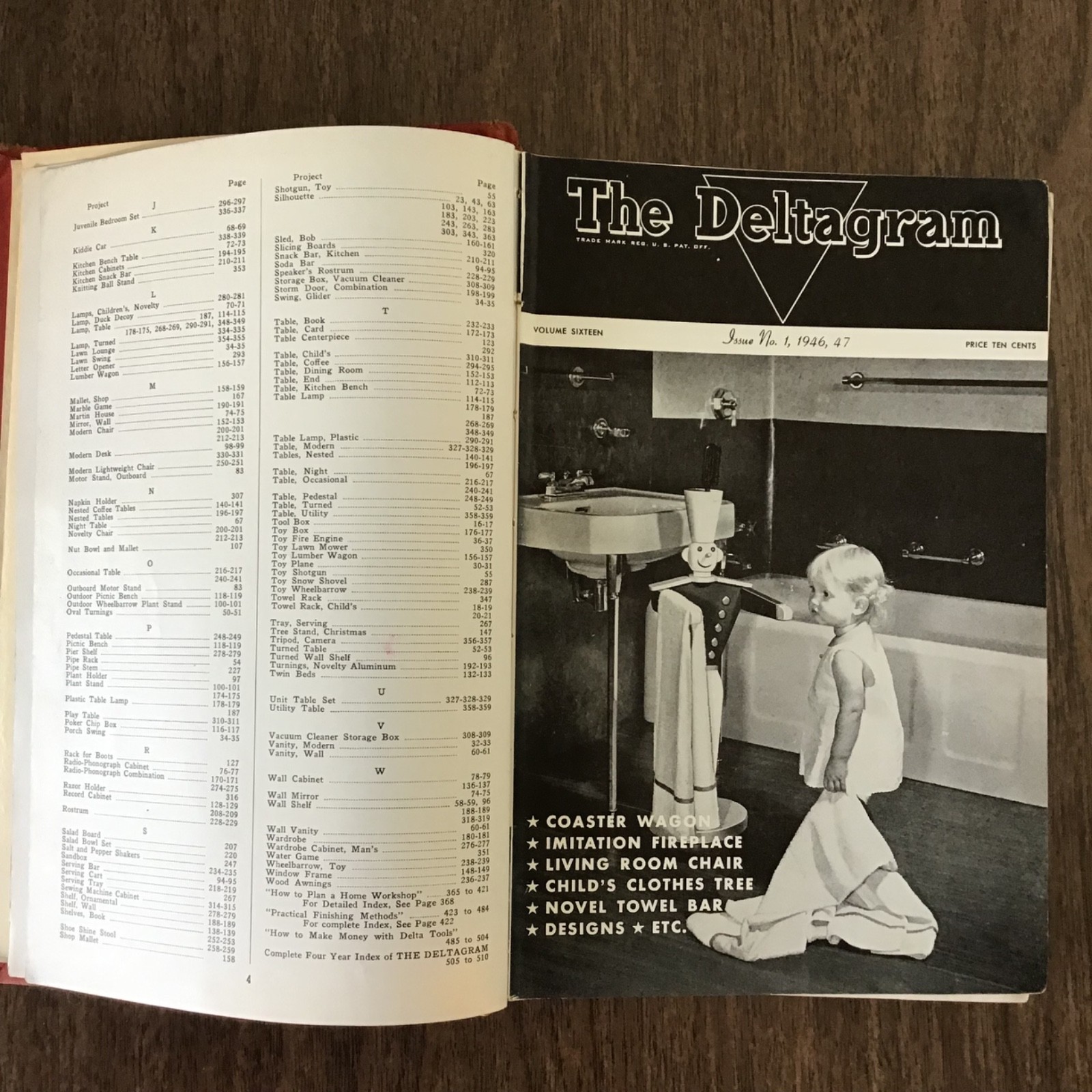 Deltagram Magazines 1930-40s Authentic Woodworking Projects Complete 4 volumes