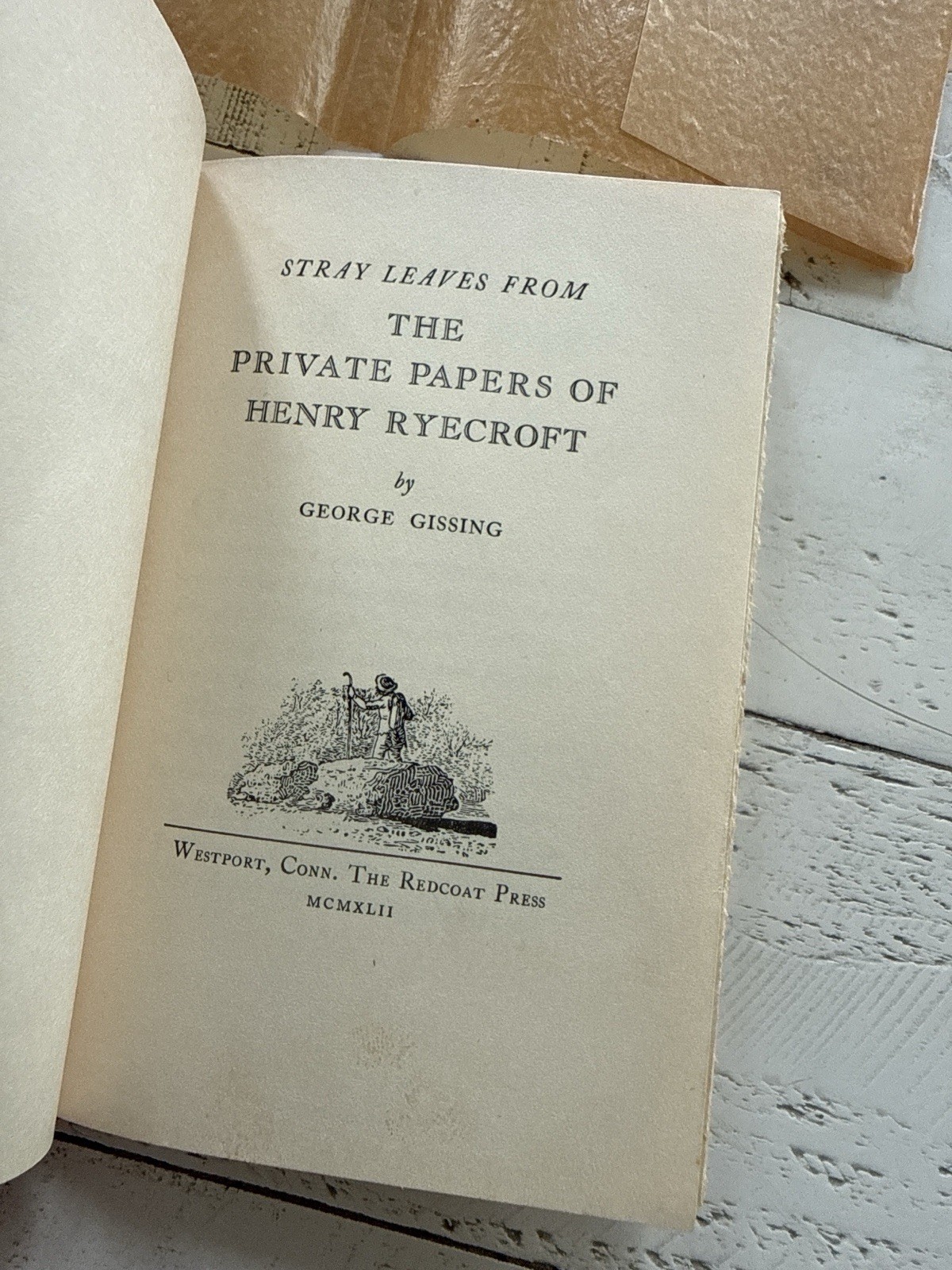 Henry Ryecroft George Gissing 1942 Redcoat Press Ltd Ed HC Glassine DJ