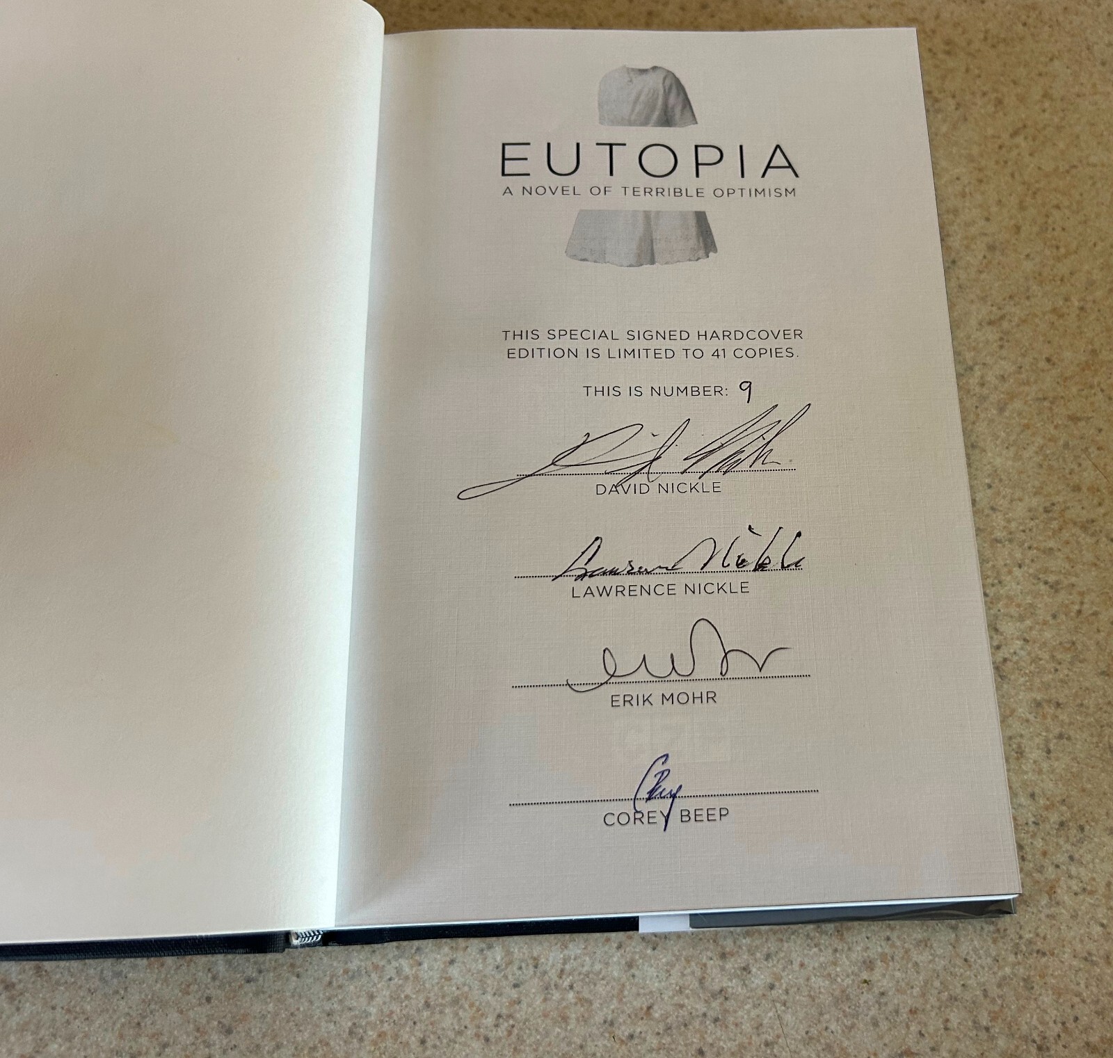 David NICKLE — Eutopia (Chizine Horror) — SIGNED X 4 Limited to 41 HC