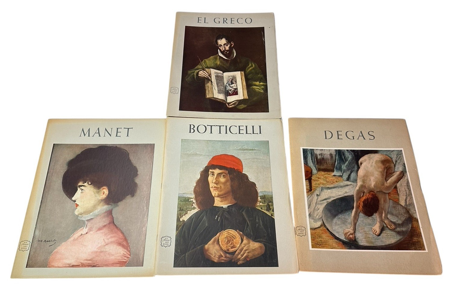 Vintage Art Books Lot Manet Botticelli Degas El Greco Abrams Portfolio Set