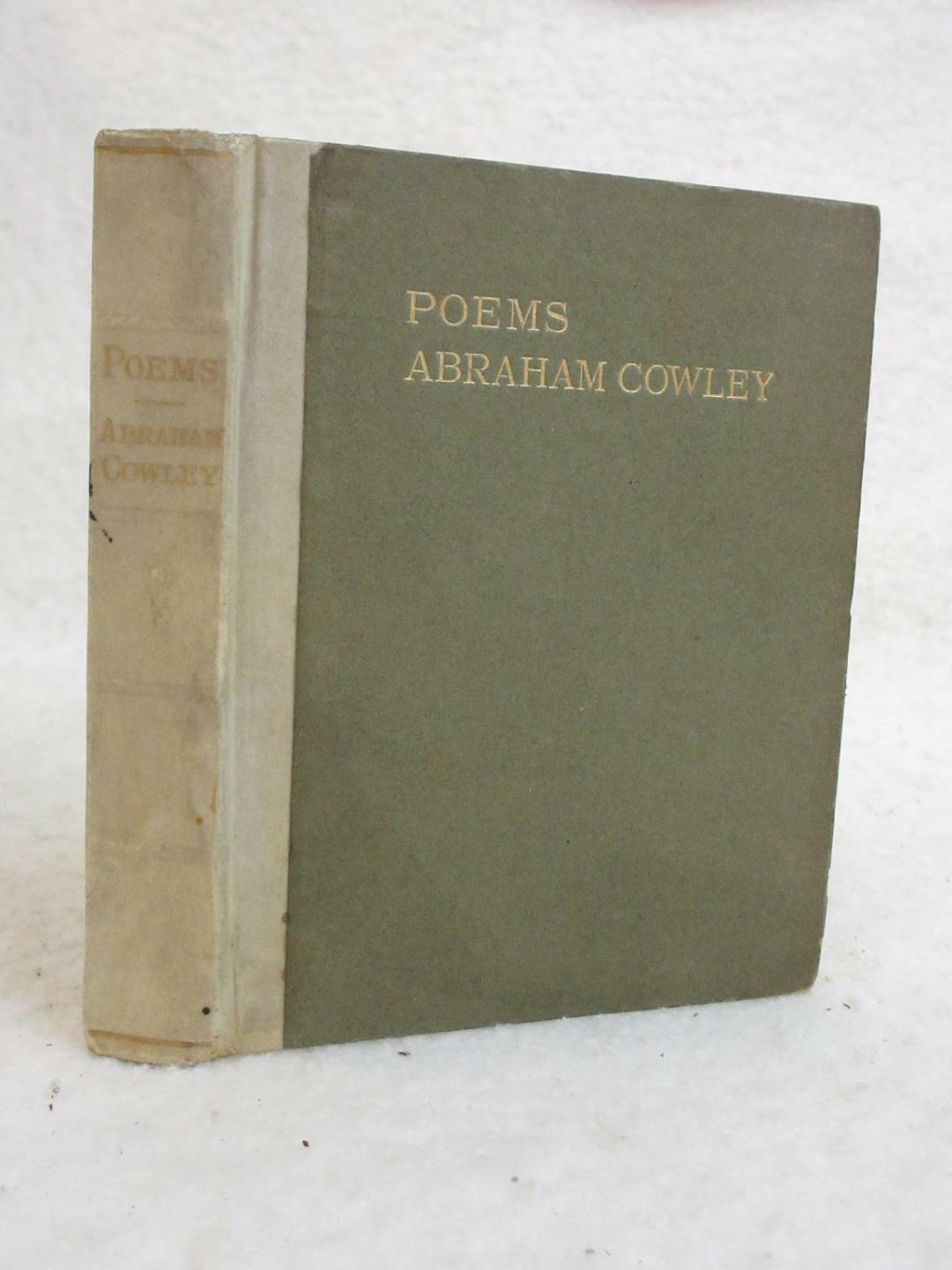 POEMS SELECTED FROM THE WRITINGS OF MR. ABRAHAM COWLEY 1902 A. C. Curtis