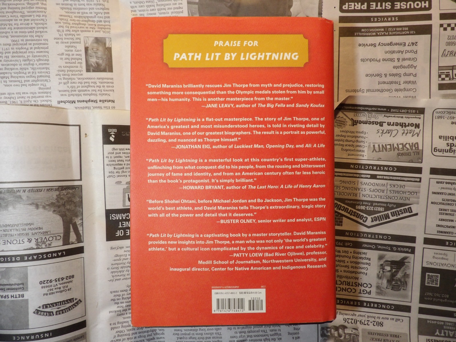 Path Lit By Lightning The Life of Jim Thorpe – Maraniss – 2022