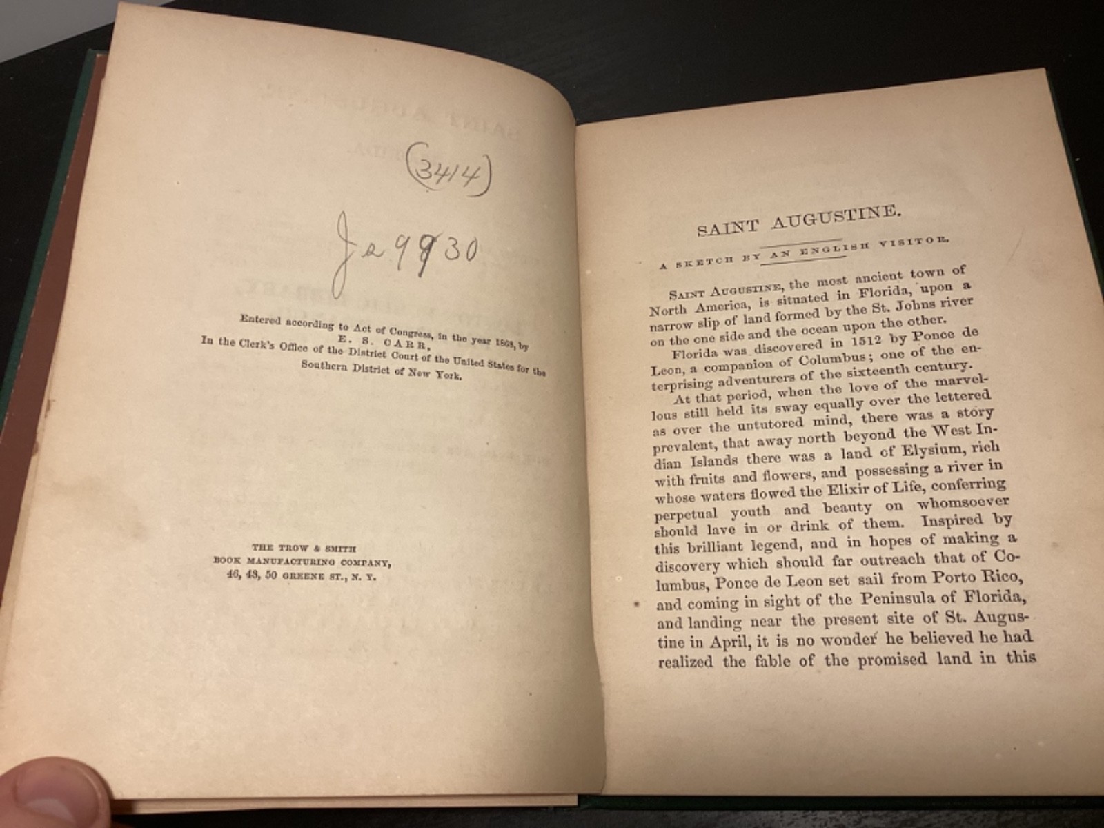 1869 Saint Augustine, Florida, By An English Visitor (Maria Theresa Longworth)