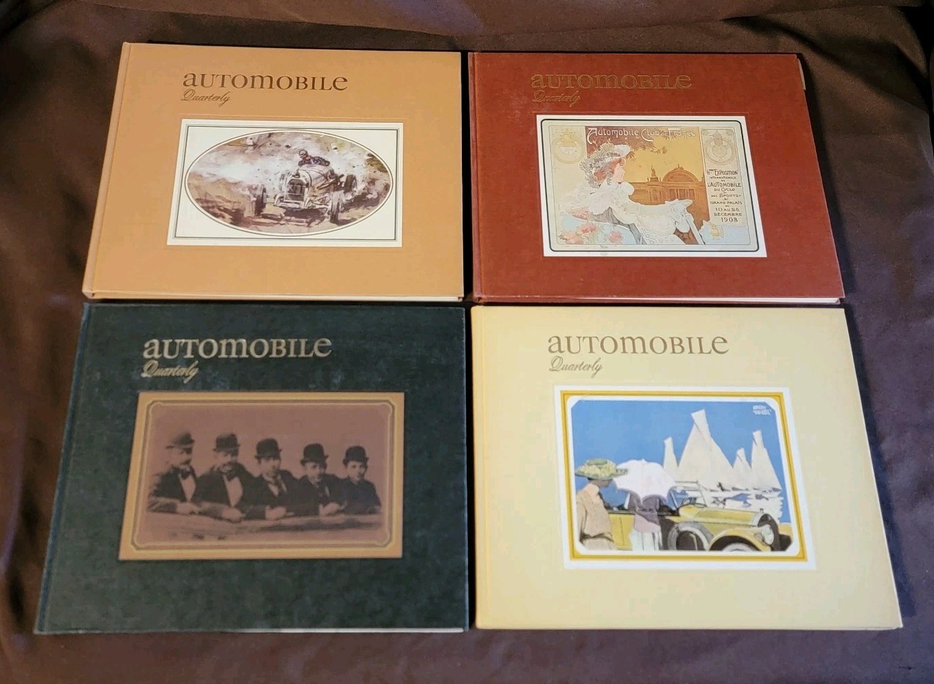 Vintage 1965, 1966 Automobile Quarterly Hardcover Volume 4 Books 1-4 W/ Posters