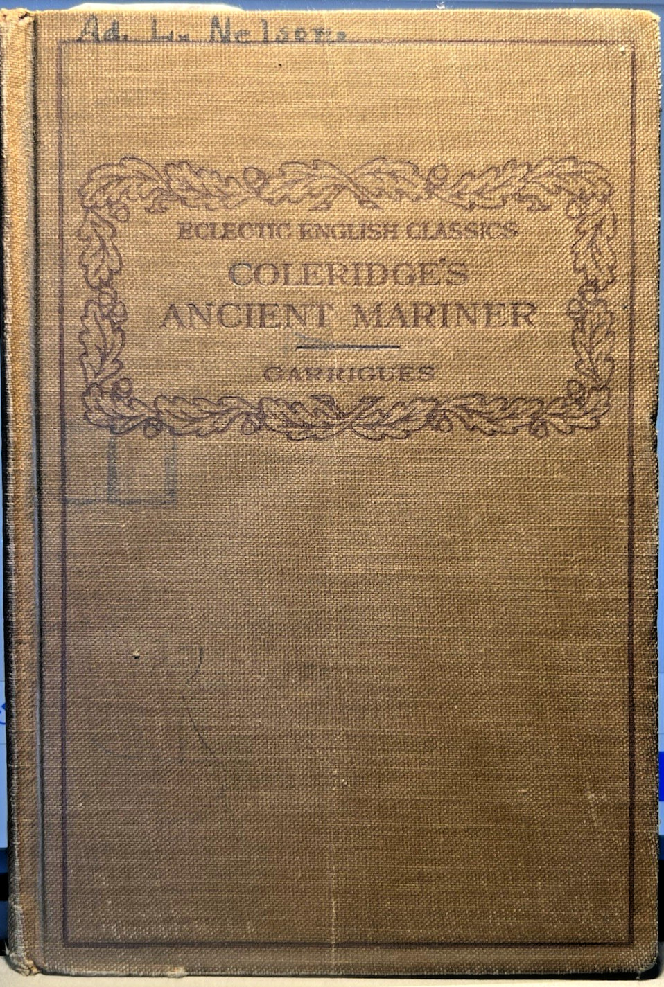 Coleridge RIME OF THE ANCIENT MARINER 1910 Book Eclectic English Classic 5F