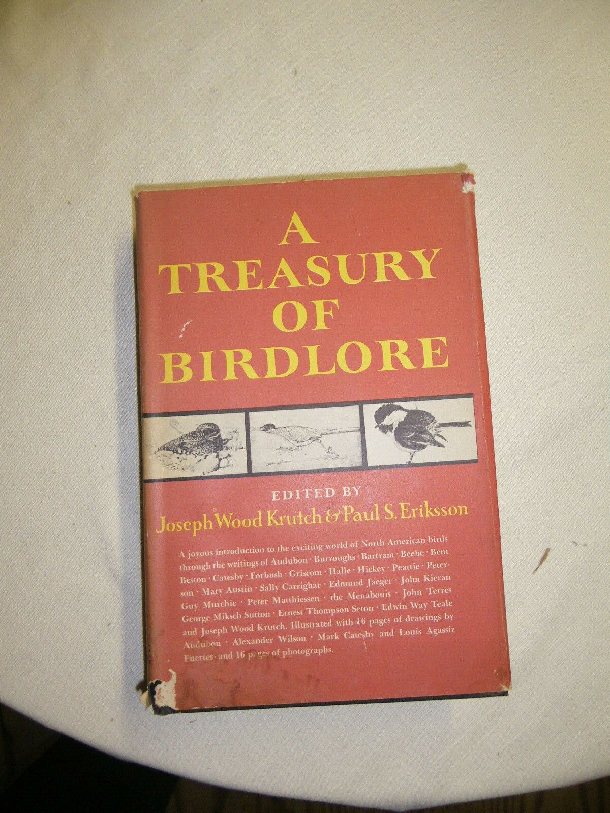 Joseph Wood KRUTCH, Paul S ERIKSSON Treasury of Birdlore First Edition 1962 HCDJ