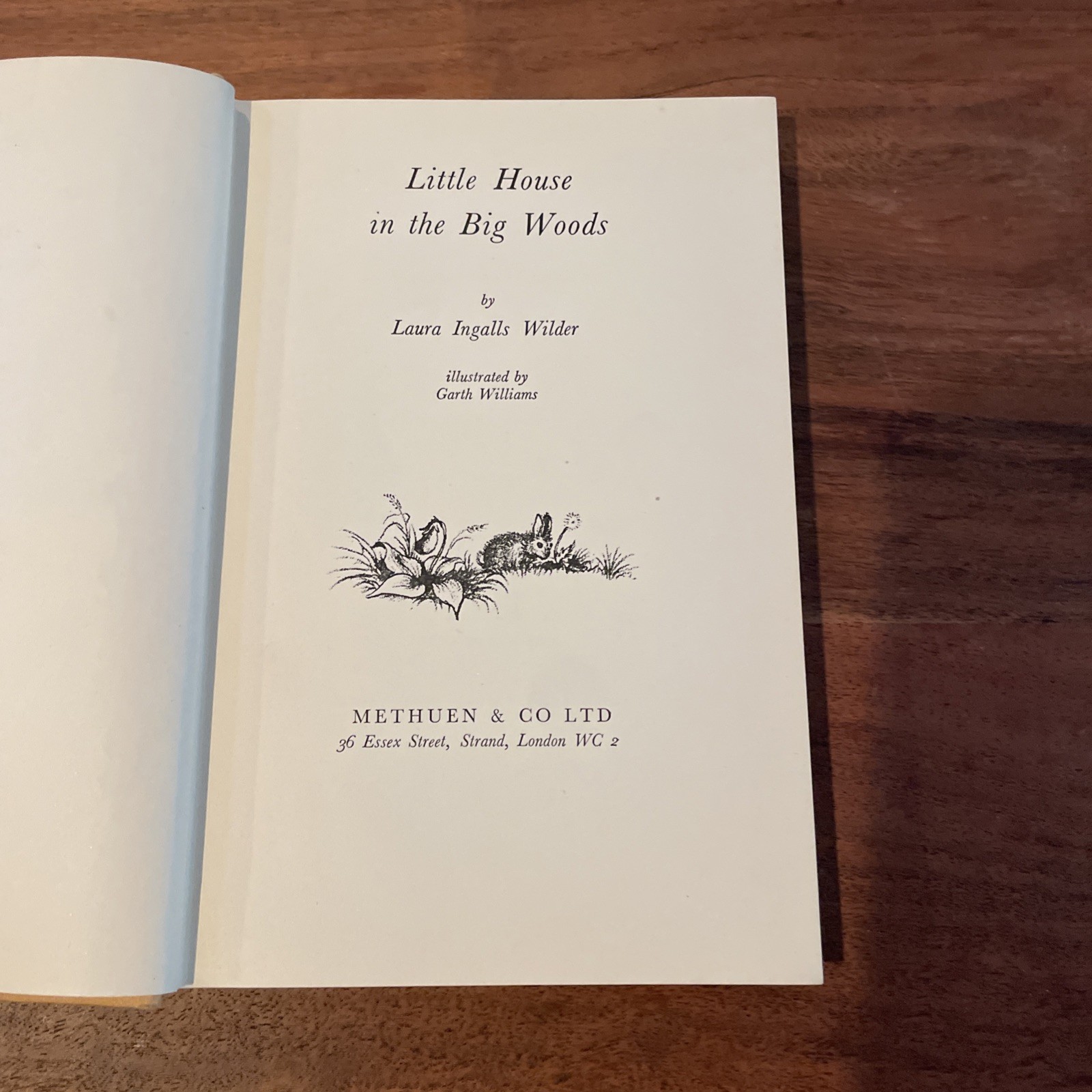 SCARCE Little House in Big Woods~Laura Ingalls Wilder~Methuen~1st Published 1956