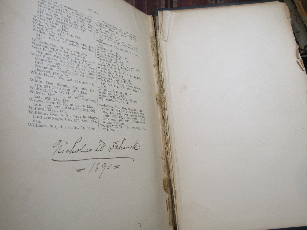 1887 MCCLELLAN’S OWN STORY THE WAR FOR THE UNION Old Civil War 1st Ed. Worn Copy