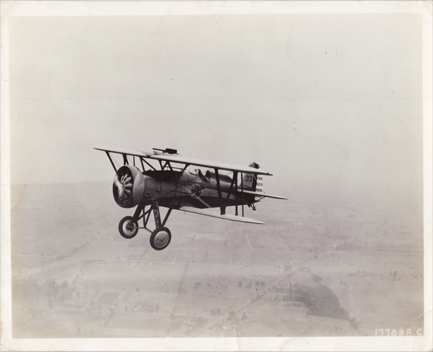 Boeing P-12E in Flight Photo (original USAF) 10″ x 8″
