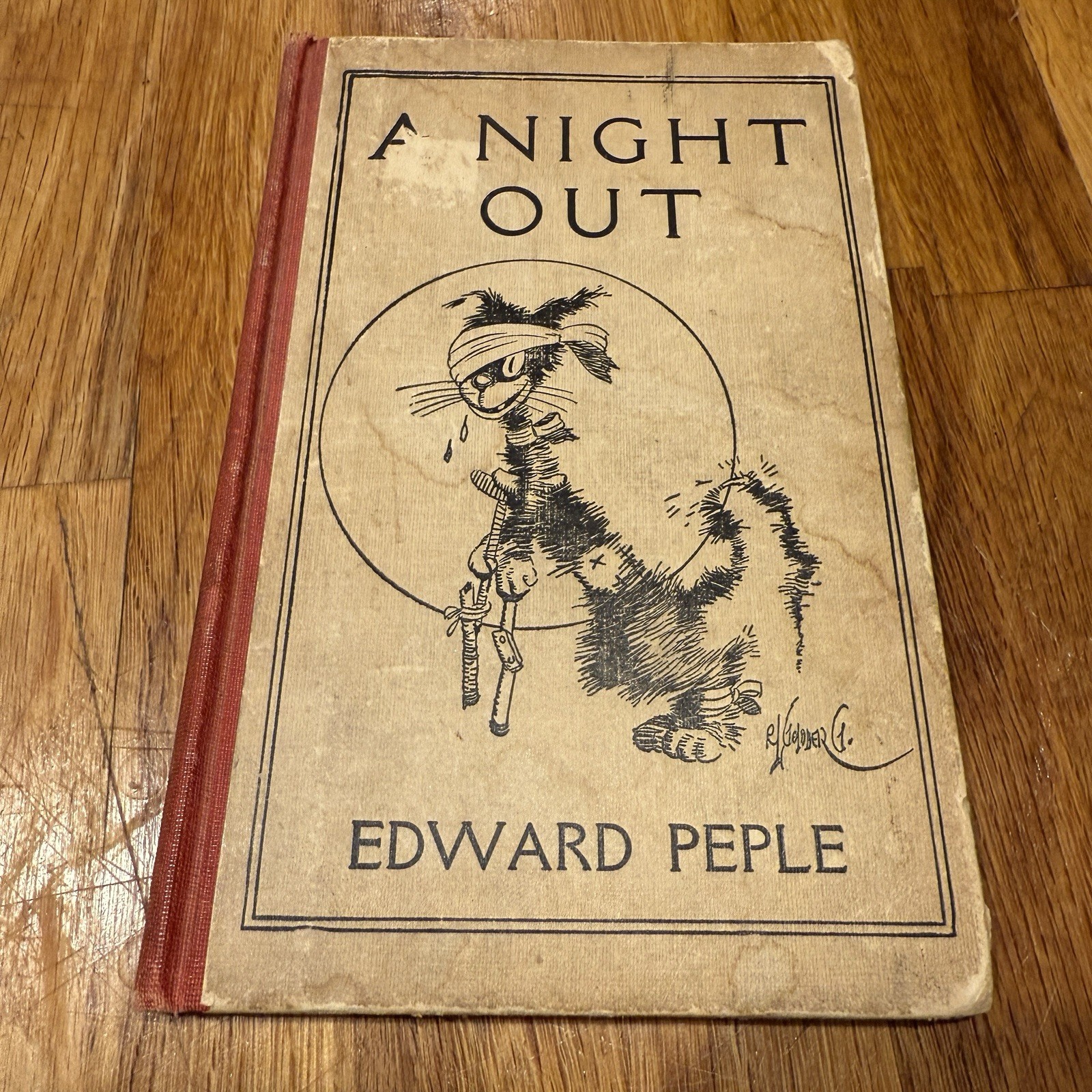 A Night Out By Edward Peple 1917 Oxford University Press Postcard Book HC