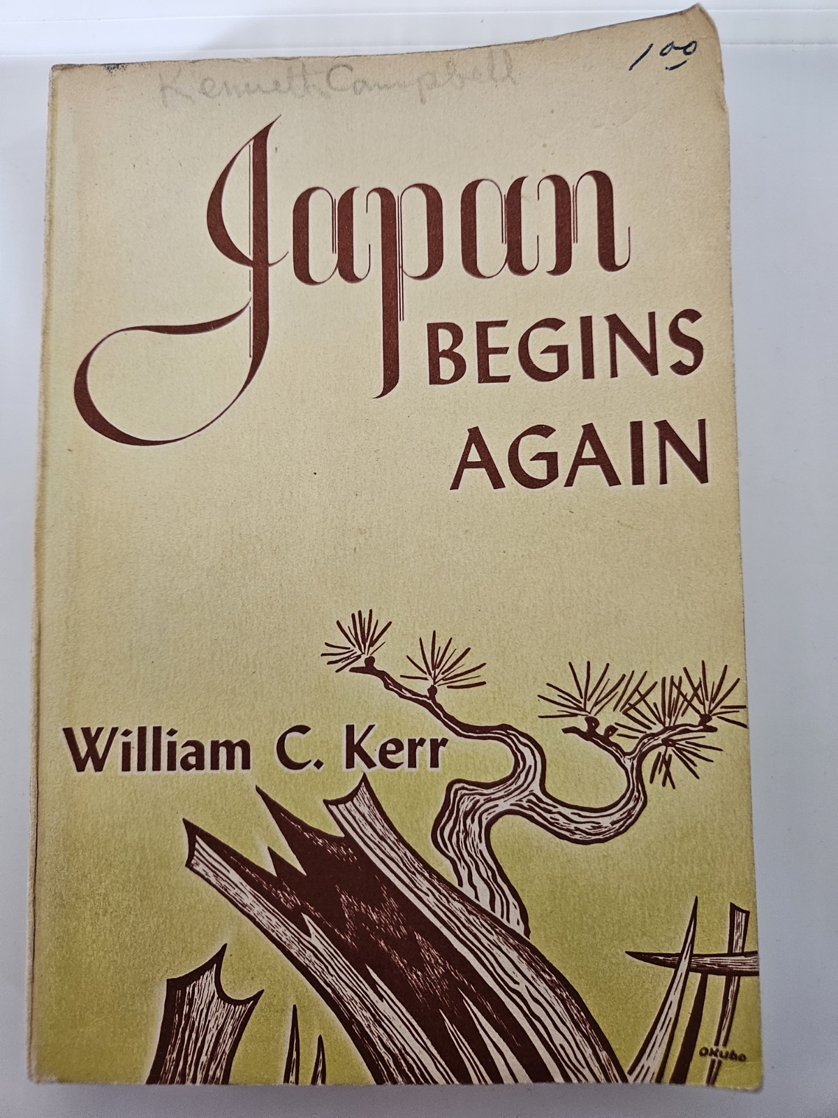 JAPAN BEGINS AGAIN by William C. Kerr 1949 Friendship Press Vintage Paperback