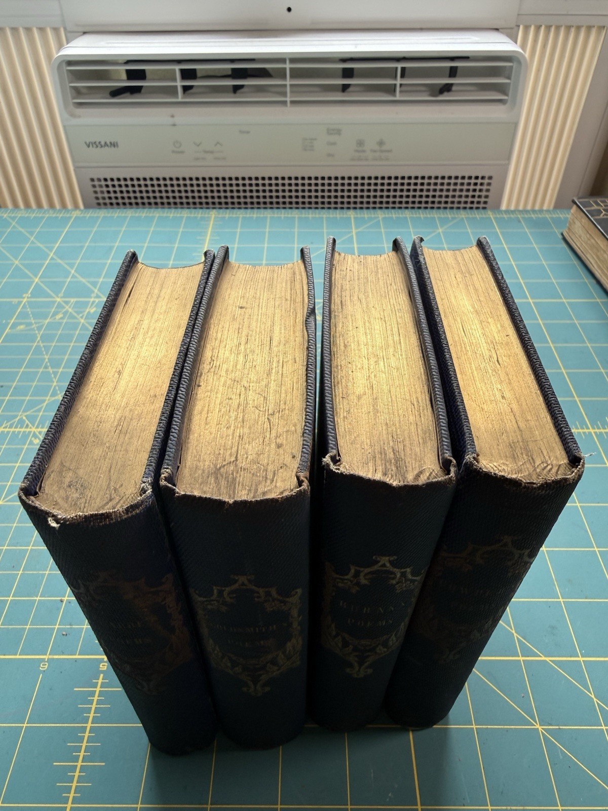 1857-60 Antique Poetry Lot 4 Cowper Crabbe Goldsmith Burns Rectory School Prize