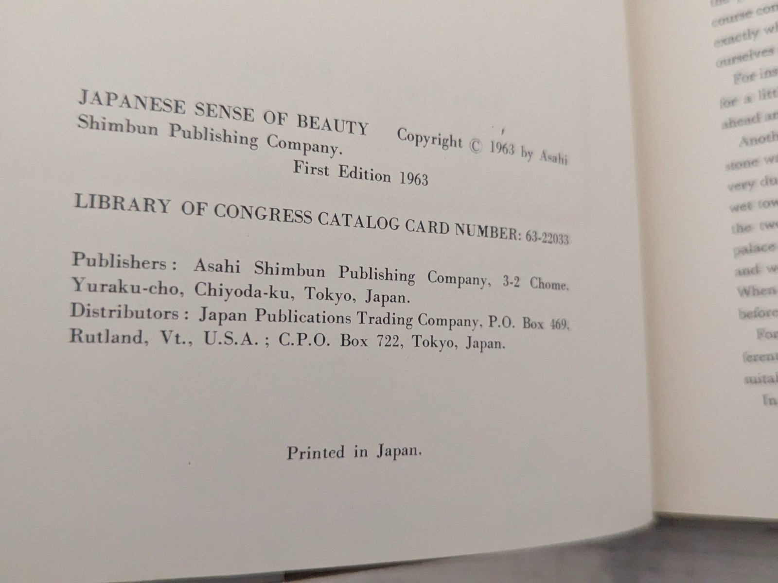 Japanese Sense of Beauty; S. Noma – HC/DJ/vintage 1963