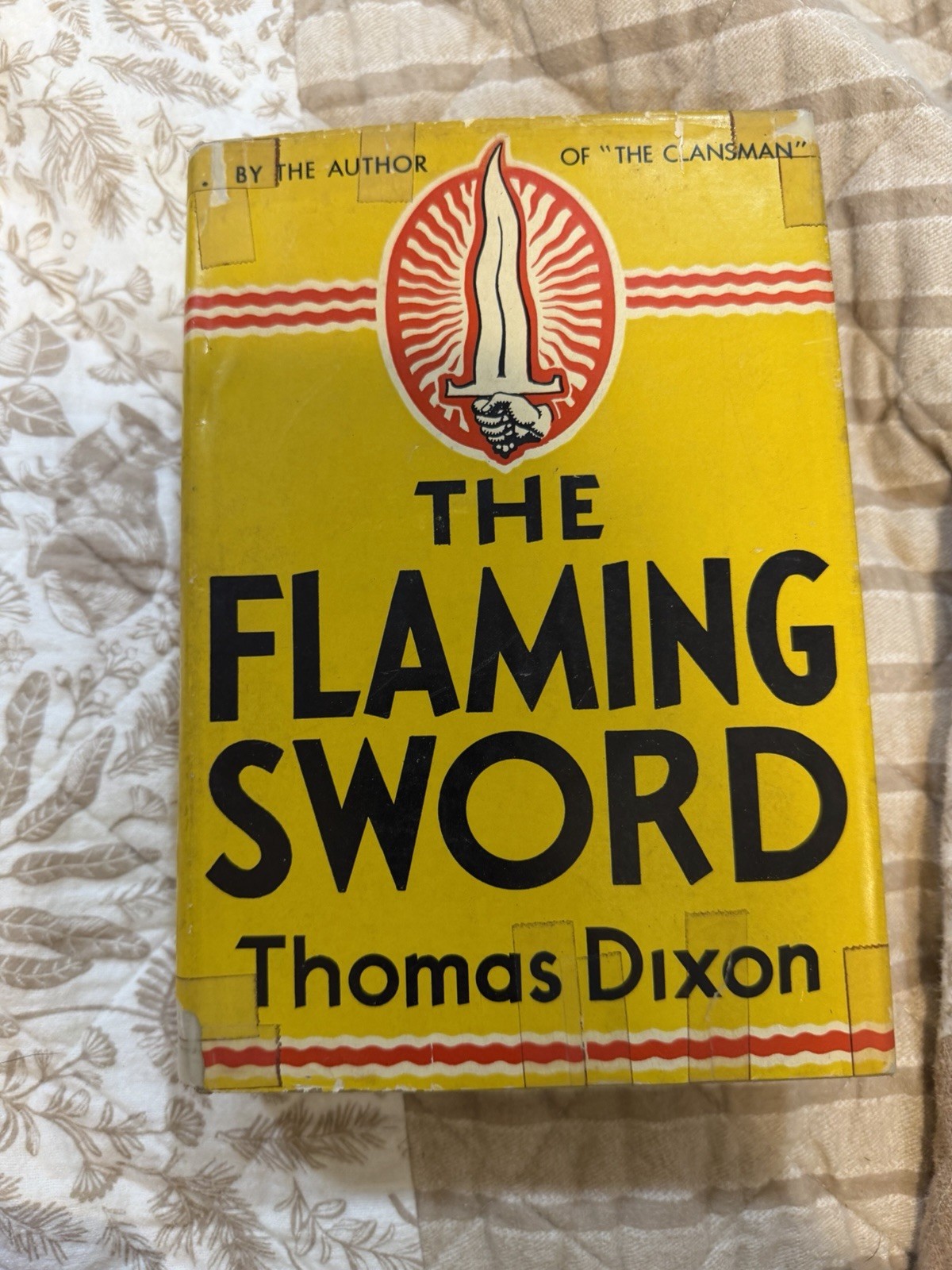 Thomas Dixon The Flaming Sword 1939 Monarch Illustrated Dust Jacket Atlanta