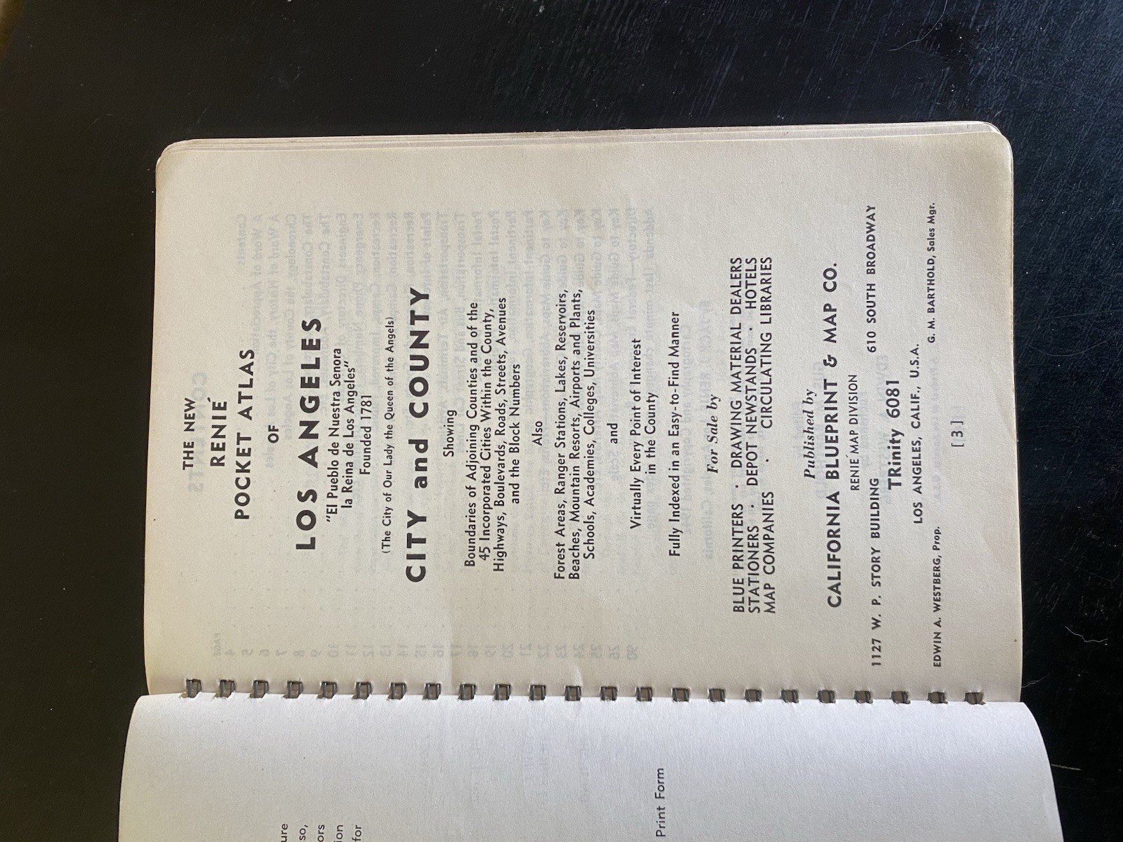 The New Renie Atlas of Los Angeles City and County 1942 First Edition