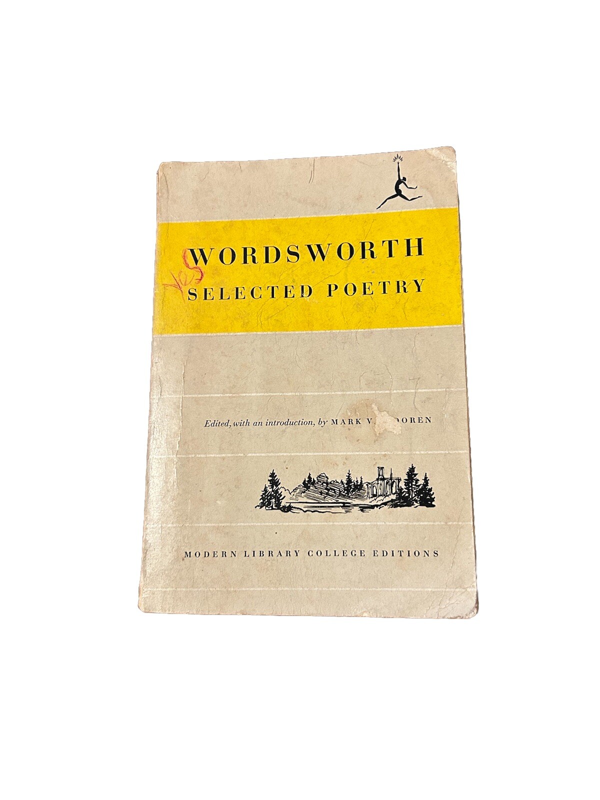 William Wordsworth Selected Poetry by Mark Van Doren 1950 Paperback Vintage