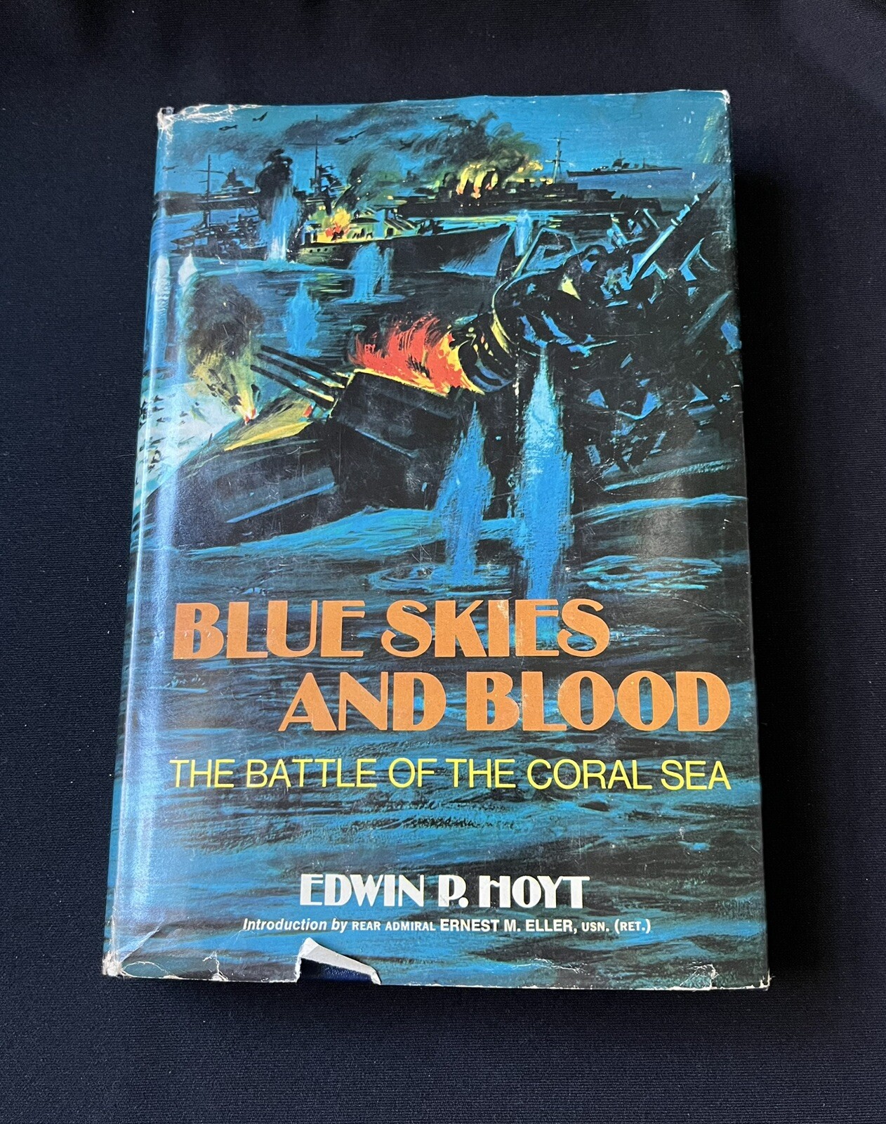 Blue Skies & Blood: Battle of the Coral Sea by Edwin Hoyt—1975—HC/DJ/Illustrated