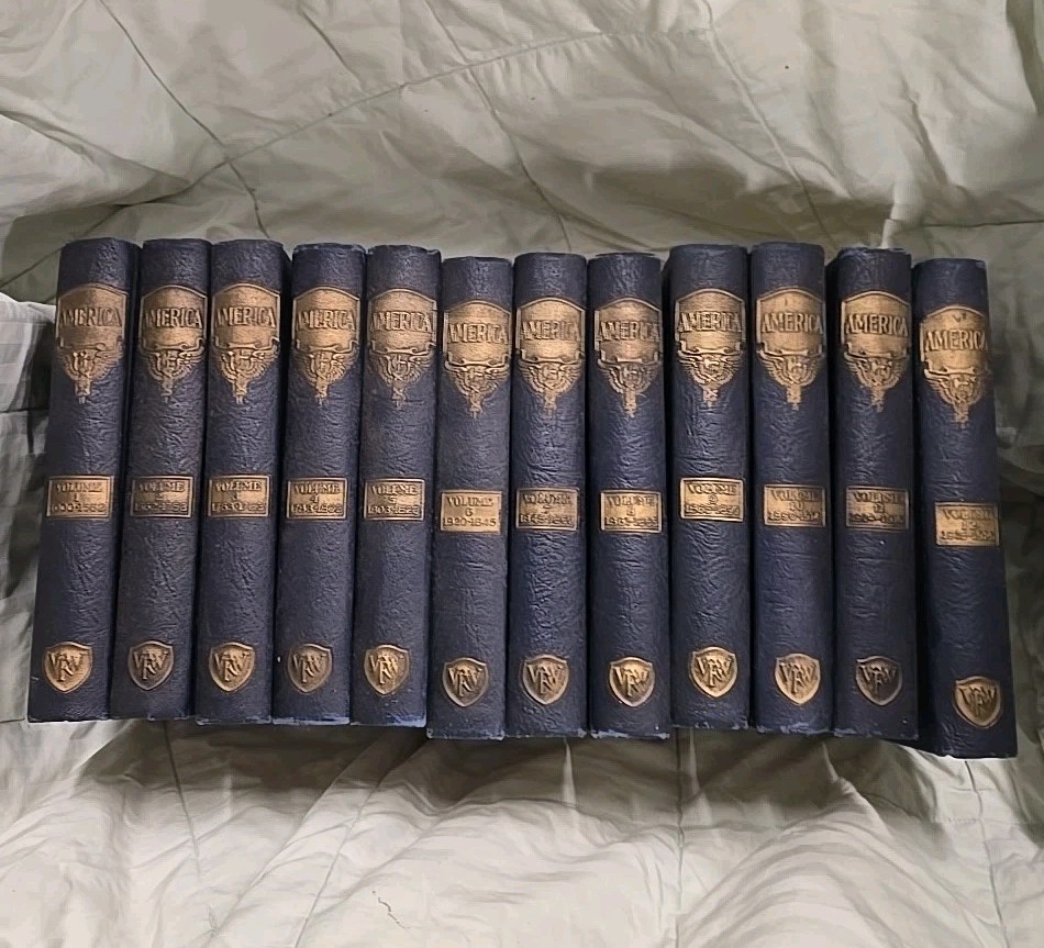 1925 America: Great Crises In Our History Leather Complete 12 Vol. Set