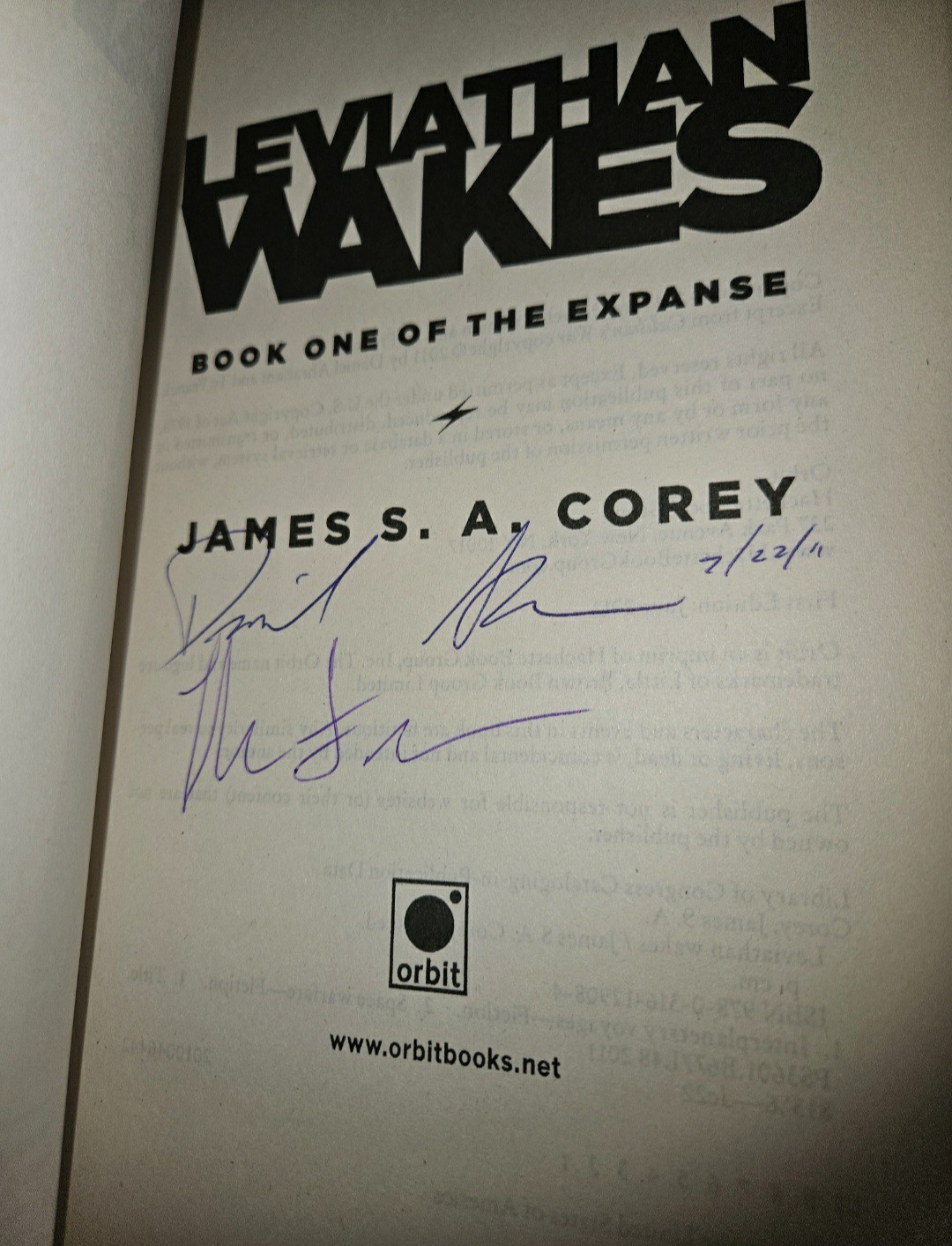 SIGNED PROOF/ARC LEVIATHAN WAKES James S A Corey Expanse not Subterranean Press