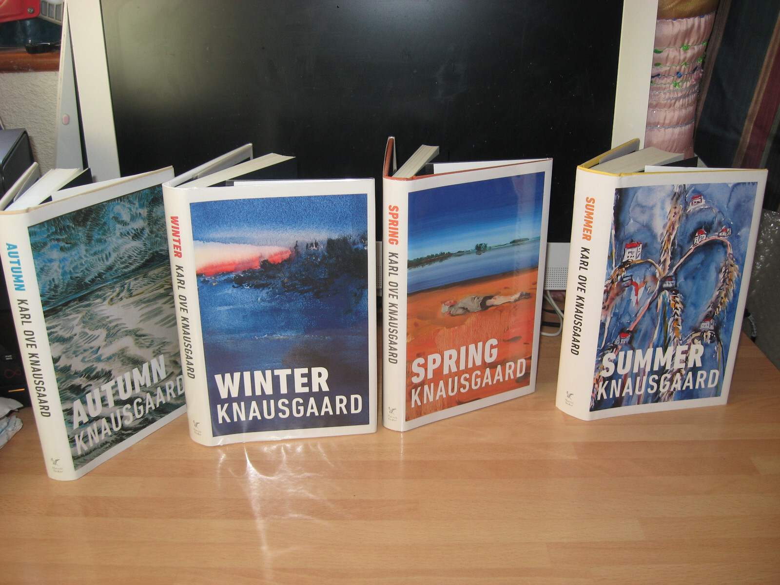 Karl Ove Knausgaard 4 x Signed 1st 2 x dated Seasons Autumn Winter Spring Summer