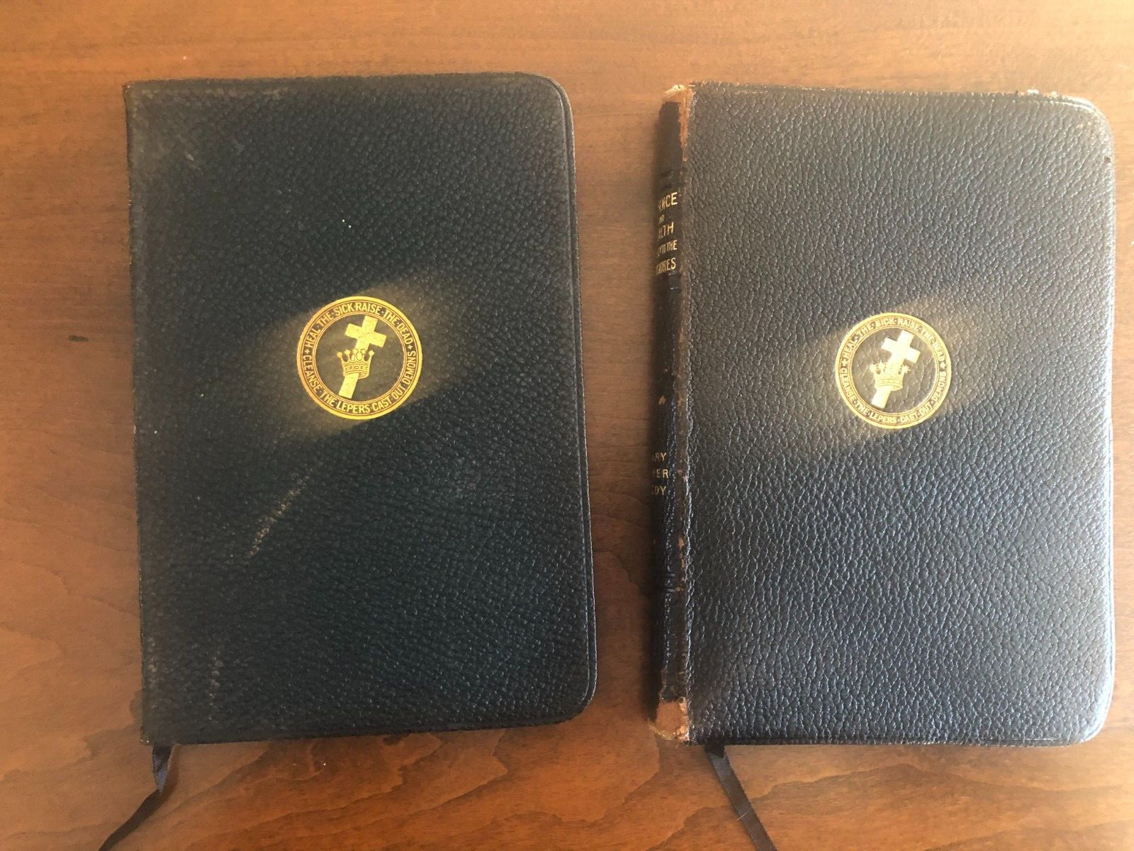 Two Leather Mary Baker Eddy Books 1906 and 1913