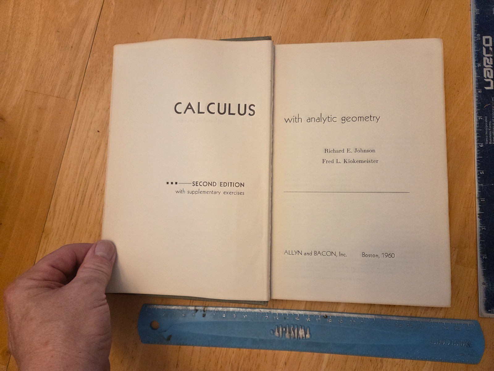 Calculus with Analytic Geometry – Johnson and Kiokemeister – 1960 Hardcover