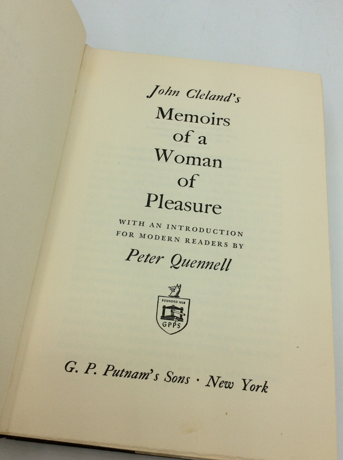 MEMOIRS OF A WOMAN OF PLEASURE by John Cleland – 1963 – FANNY HILL – vintage