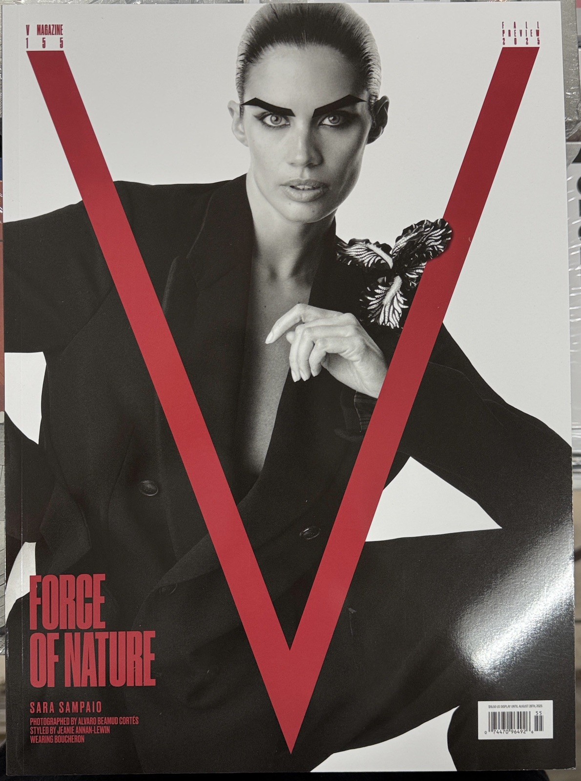 V MAGAZINE-ISSUE 155-FALL PREVIEW 2025-FORCE OF NATURE-SARA SAMPAIO-Brand New