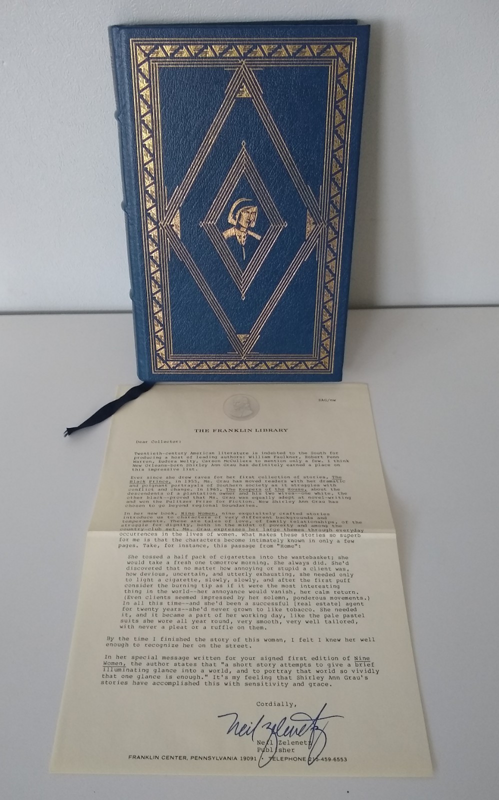 NINE WOMEN SHIRLEY ANN GRAU FRANKLIN LIBRARY SIGNED FIRST EDITION FREE SHIPPING