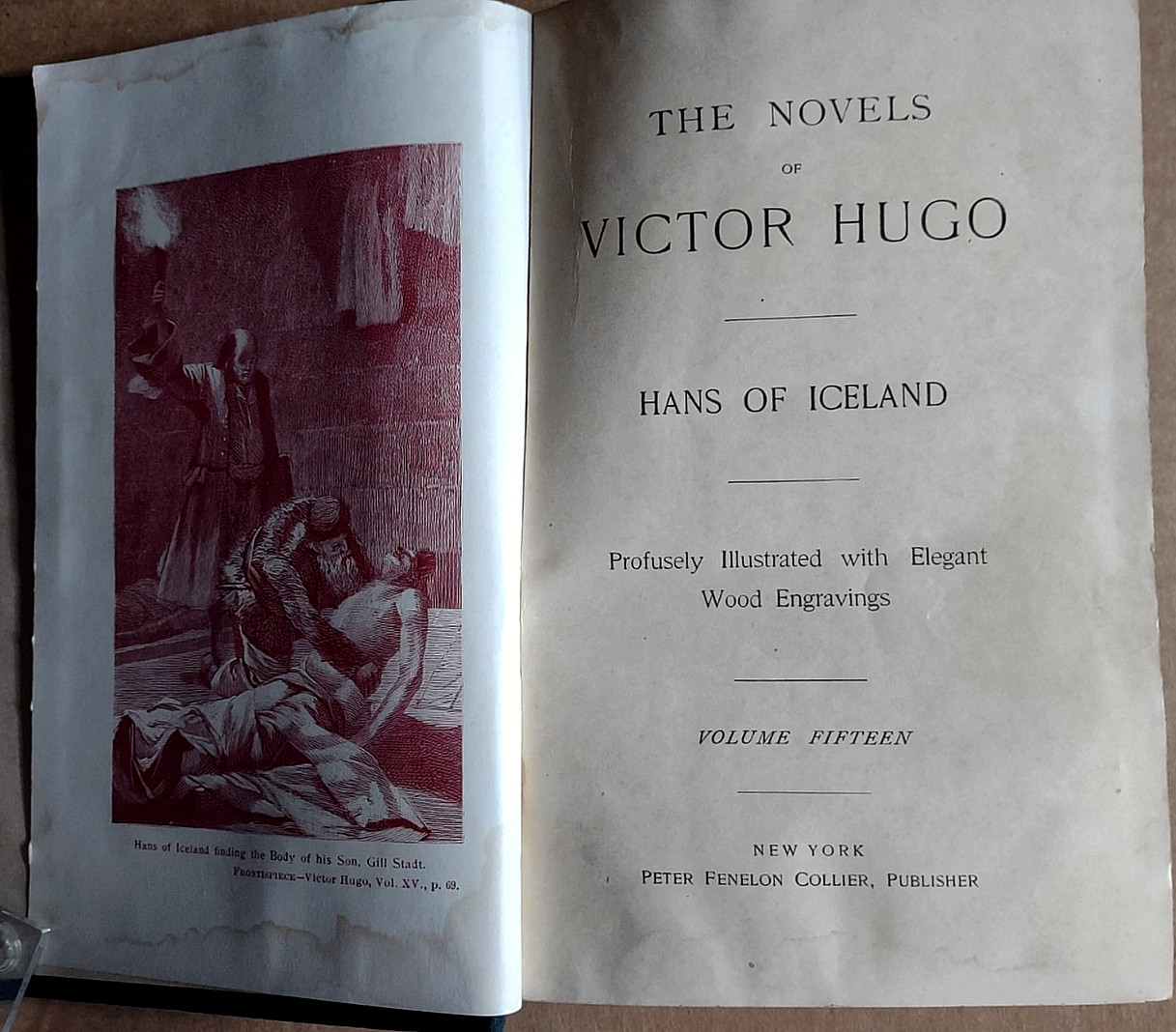 Lot of 2 -The Novels of Victor Hugo: Volumes 15 & 22 – P.F. Collier around 1900