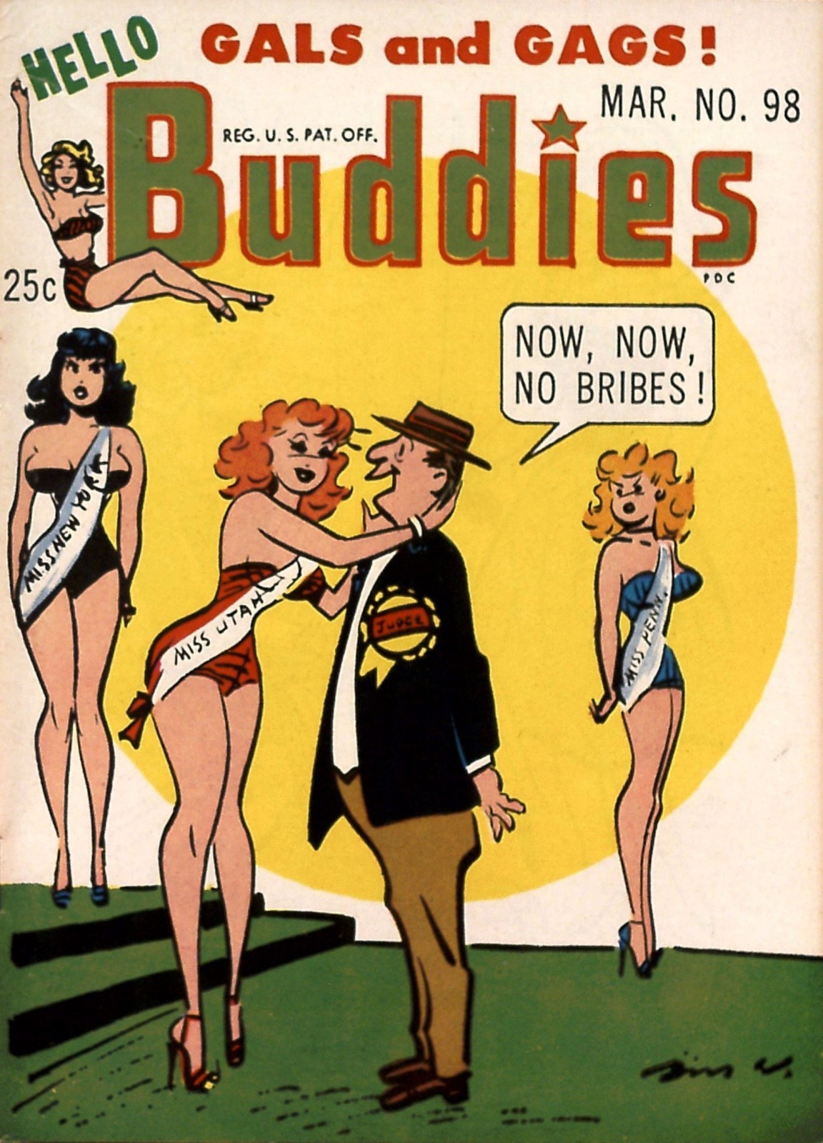 Hello Buddies – Sexy Girls Saucy Racy Comics Magazine – 61 old Issues on USB