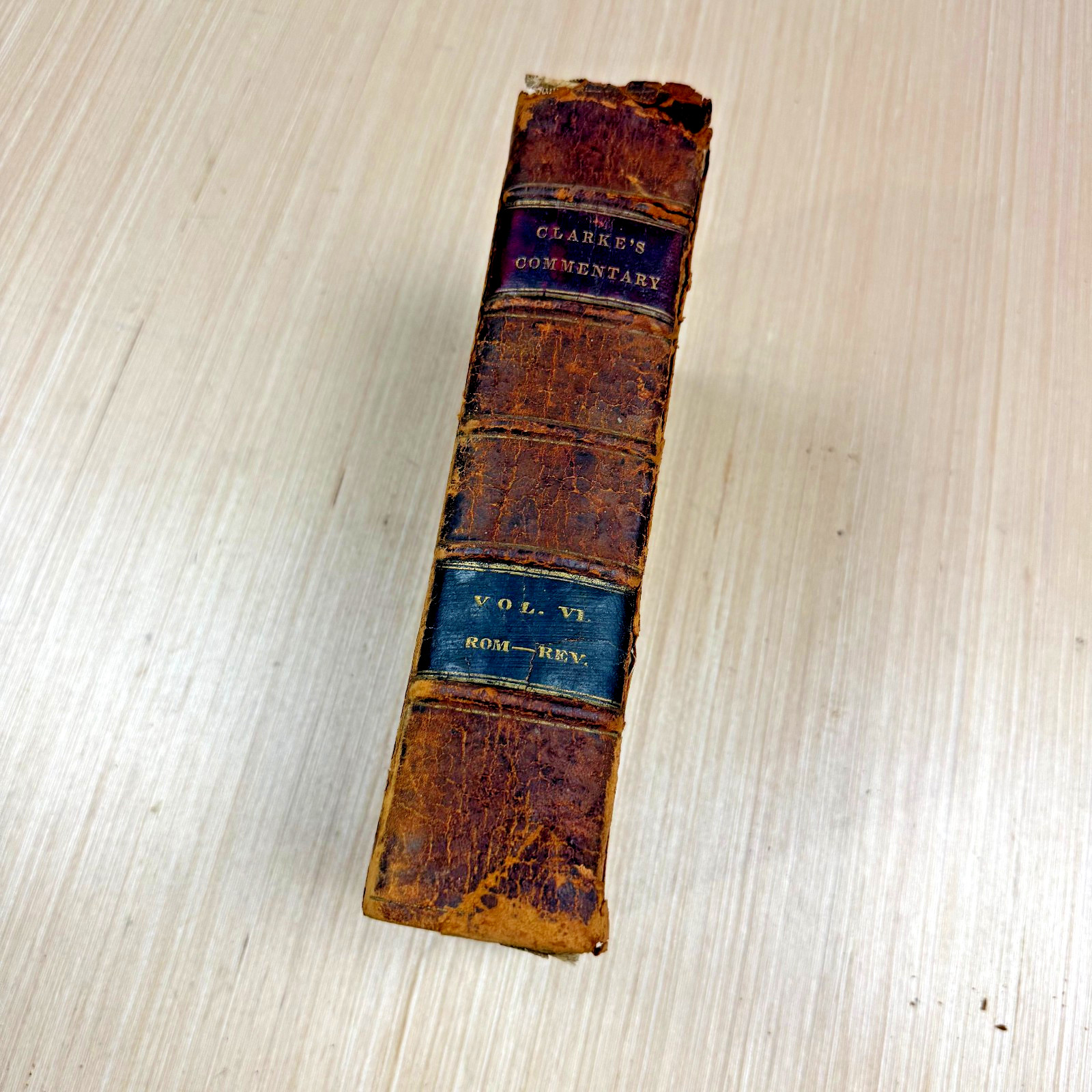 Antique Clarke’s Commentary Bible 1835 Volume VI New Testament 1800s Adam