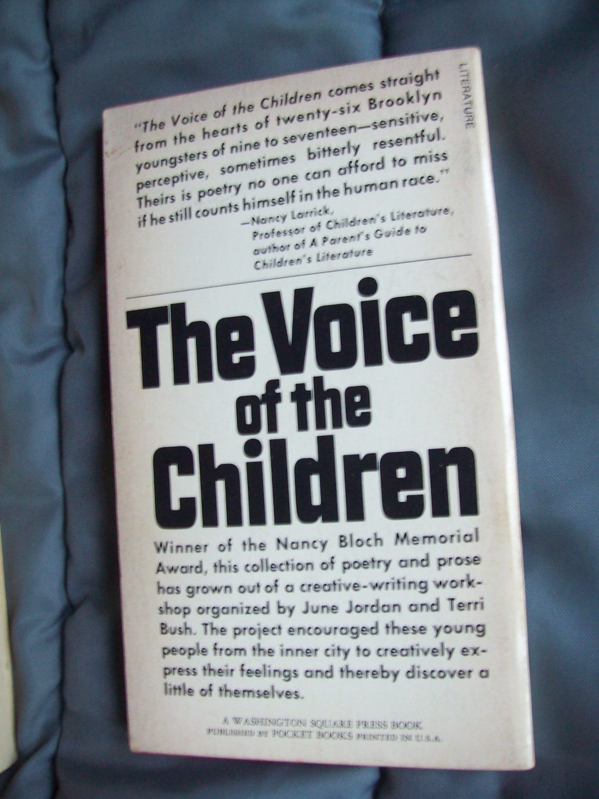 Rare: THE VOICE OF CHILDREN June Jordan SOULSCRIPT NYC 1970s Harlem Puerto Rico