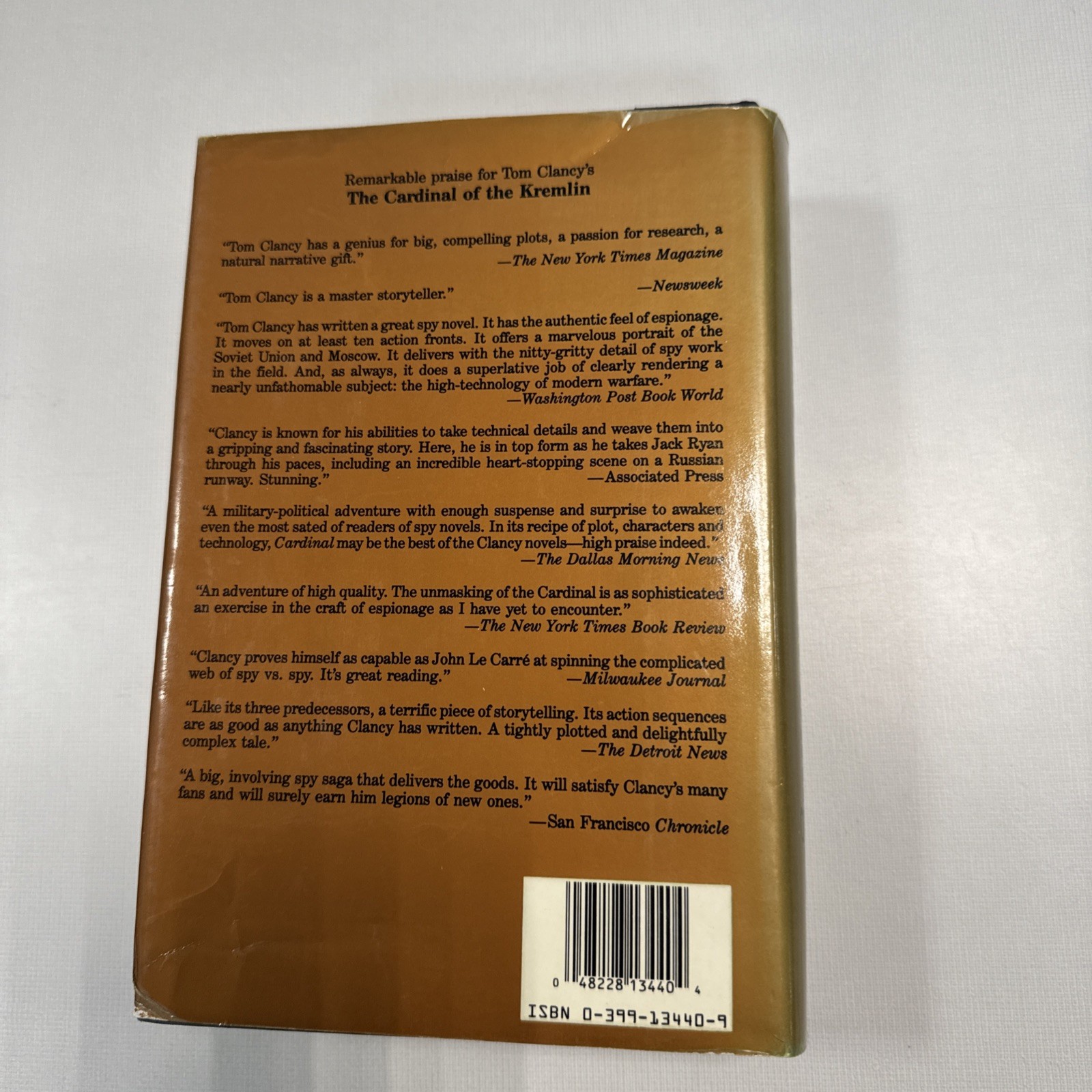 Tom Clancy CLEAR AND PRESENT DANGER Inscribed First Edition 1st Printing 1989 HC