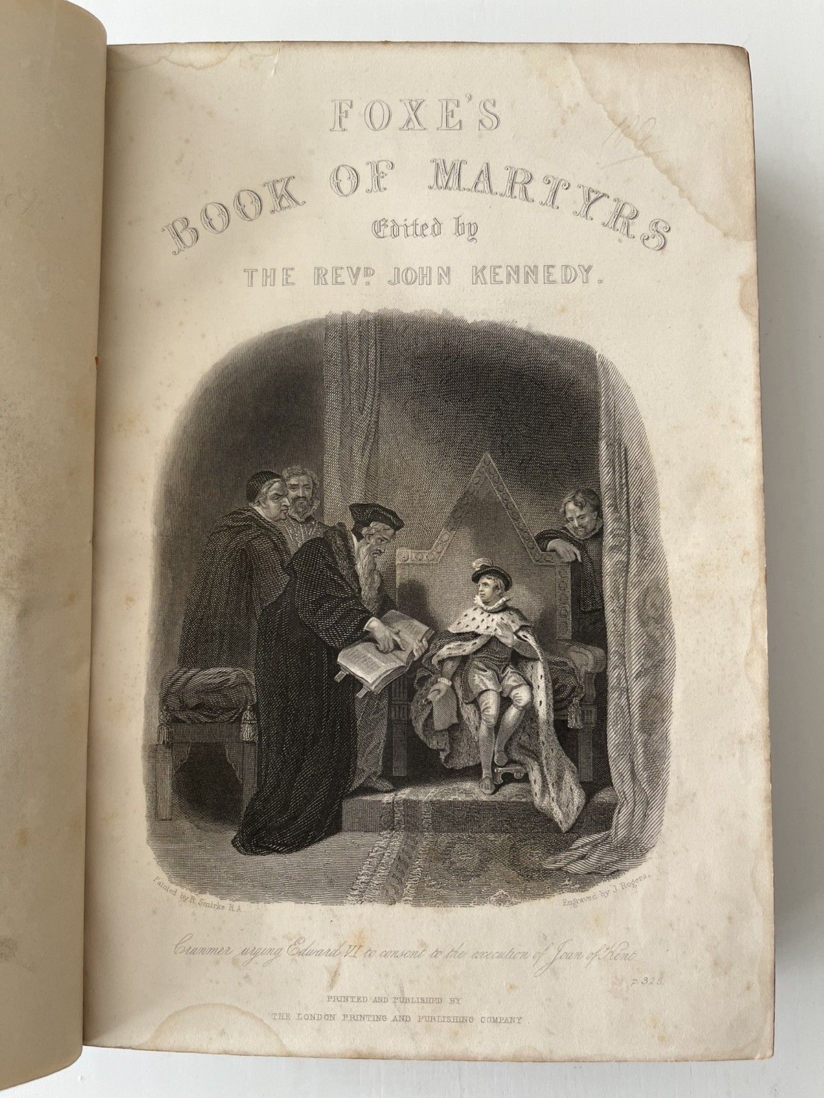 Antique rare 1840 BOOK OF MARTYRS by FOXE ED KENNEDY 20 PLTS
