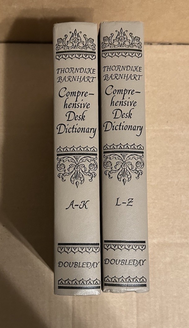 Thorndike Barnhart Comprehensive Desk Dictionary Volumes 1 And 2 1958