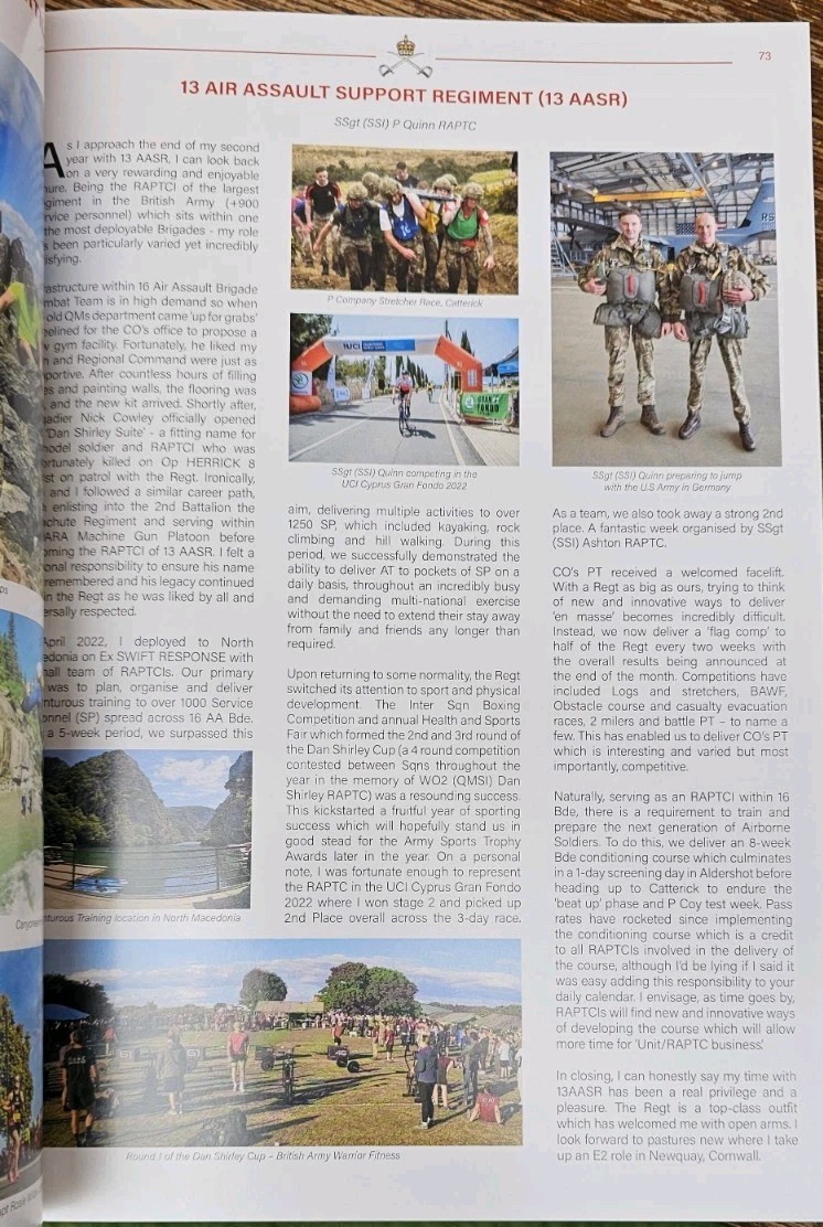 Mind Body & Spirit Annual Journal of the Royal Army Physical Training Corps 2022