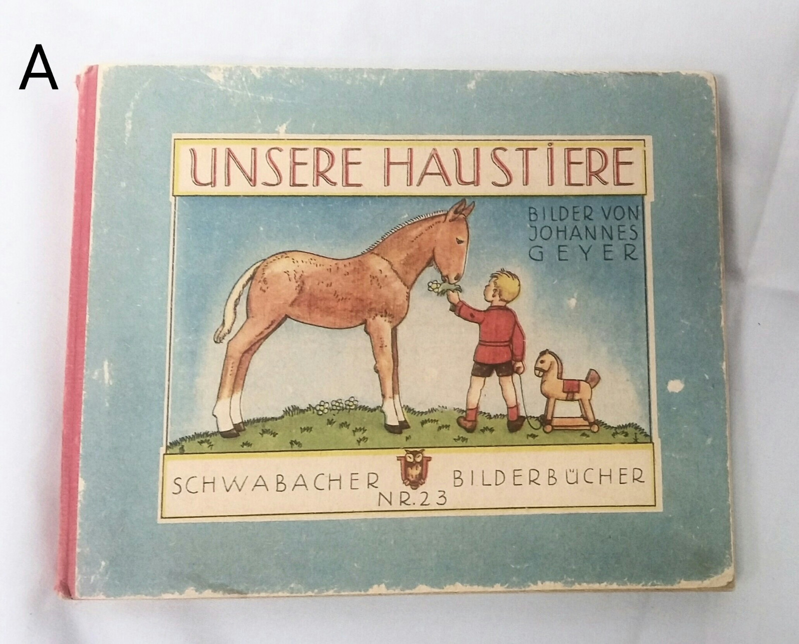 Vintage Unsere Haustiere by Johannes Geyer German Illustrated Children Book Pets