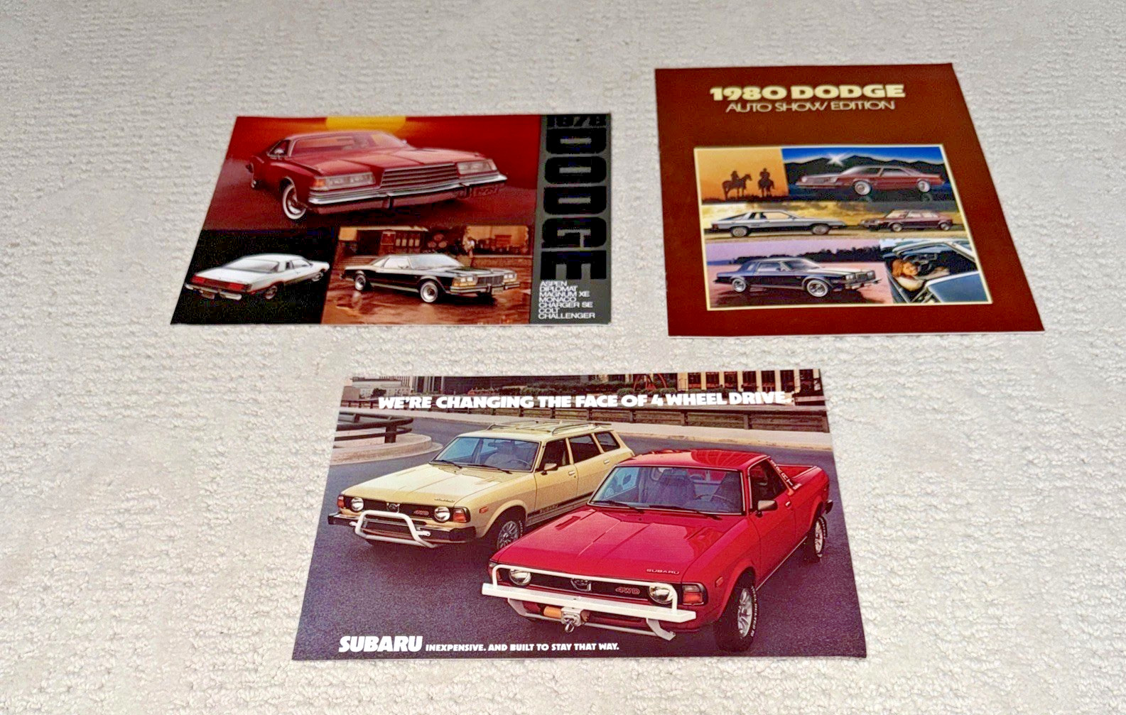 60+ Vintage Collectible AUTO BROCHURES, 1960s – 2000s (Lot # 1)