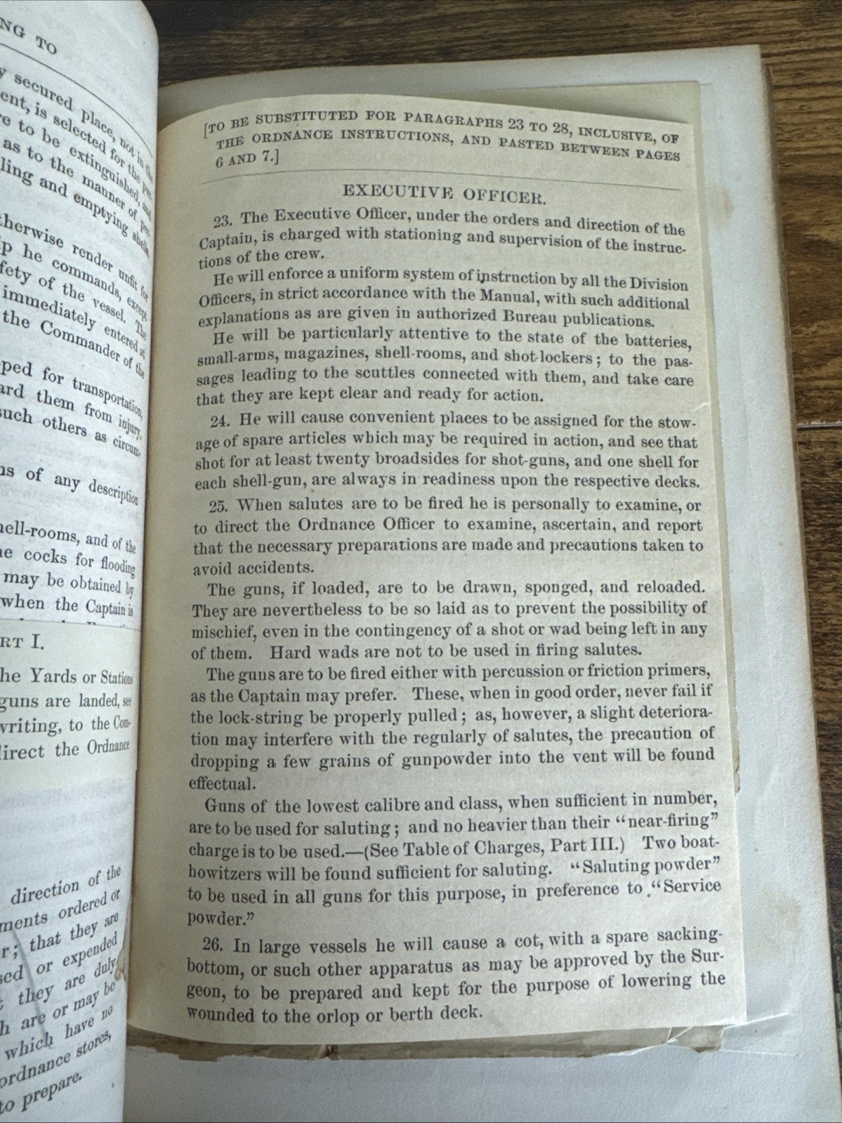 Original 1866 Ordnance Instructions for the United States Navy~Part I, II & III