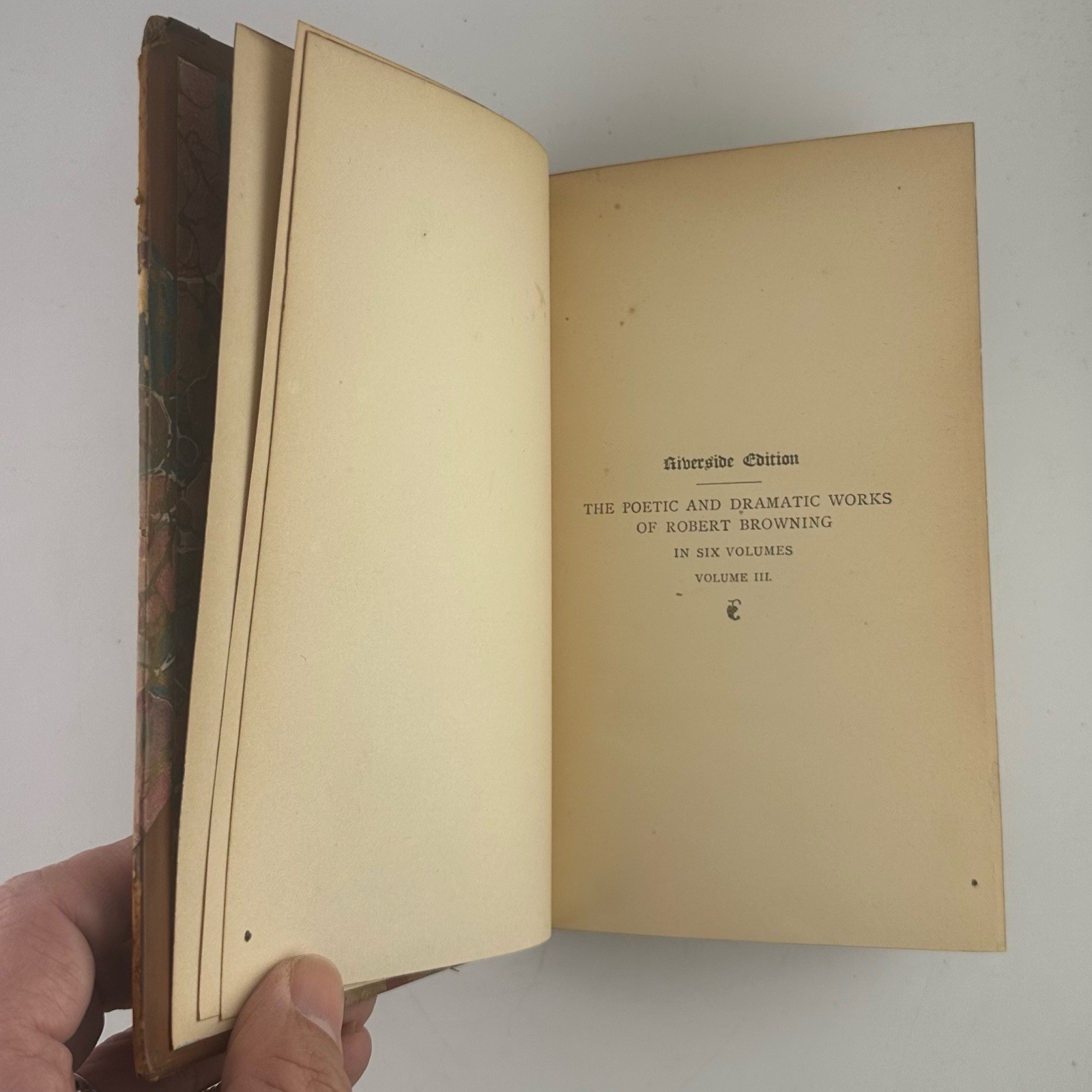 Robert Browning Riverside Edition 5 Vol Set 1889 Half Leather Houghton Mifflin