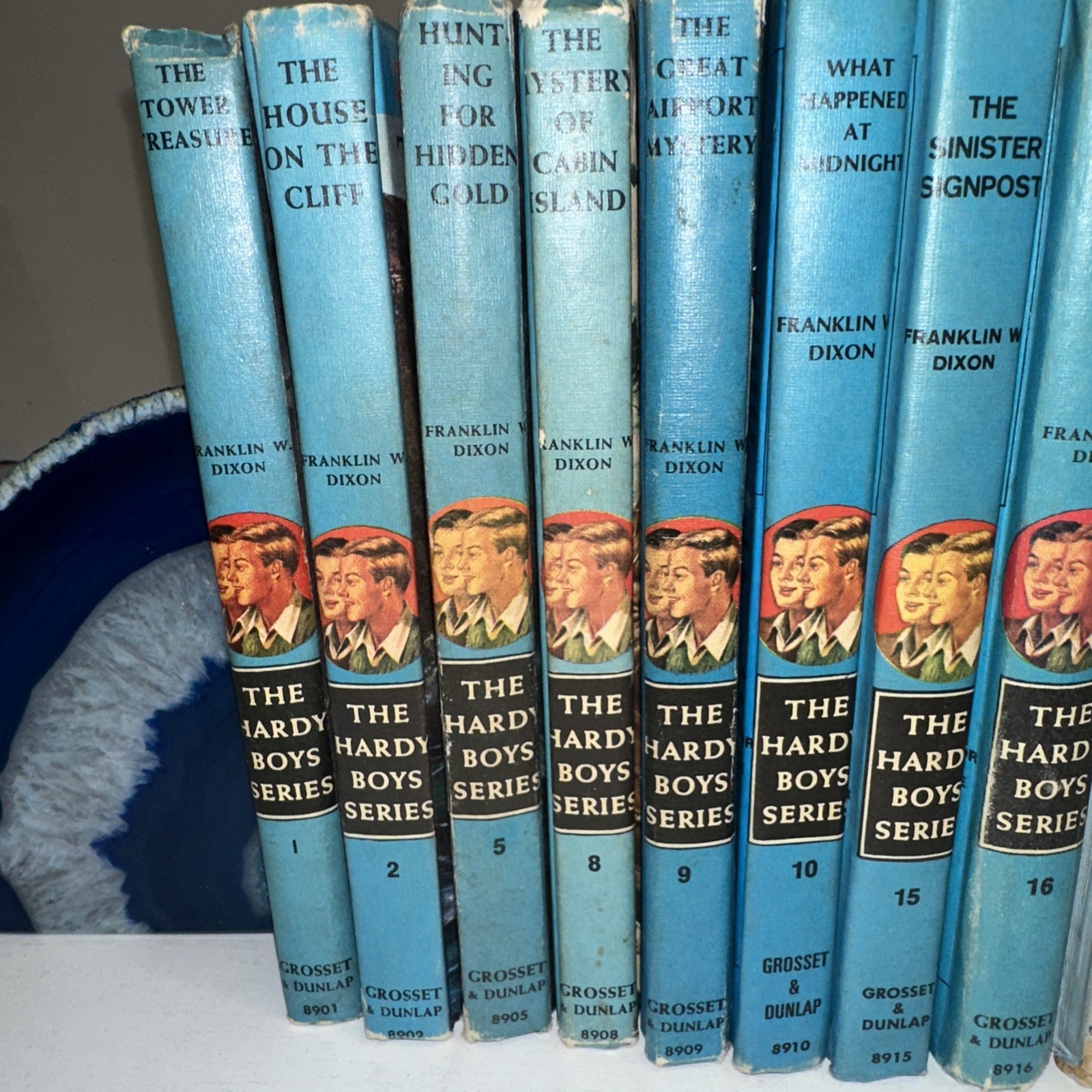 Lot of 14 Vintage Hardy Boys Books with Dust Jackets 1950’s-1970’s