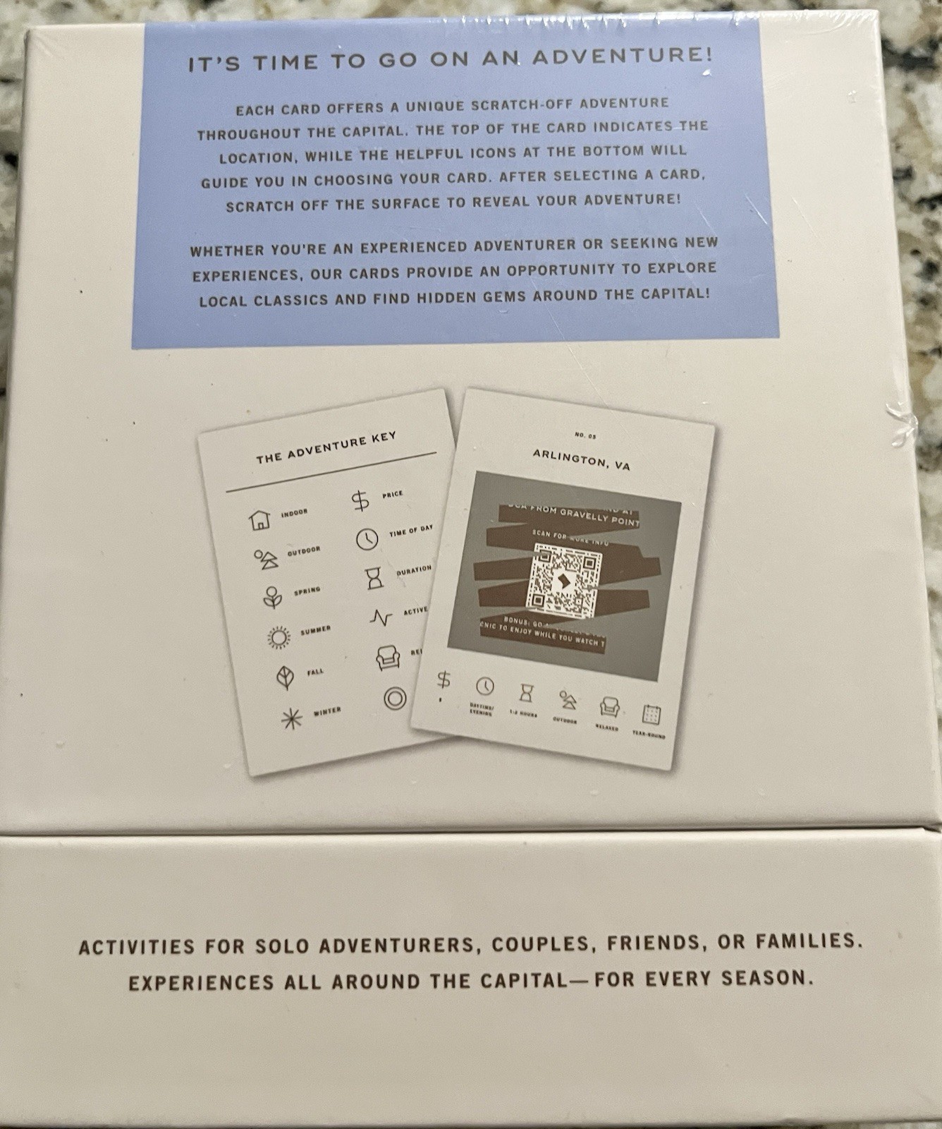 Adventure Bucket List: Washington D.C., 50 Scratch-Off Activity Cards, RIO, NEW